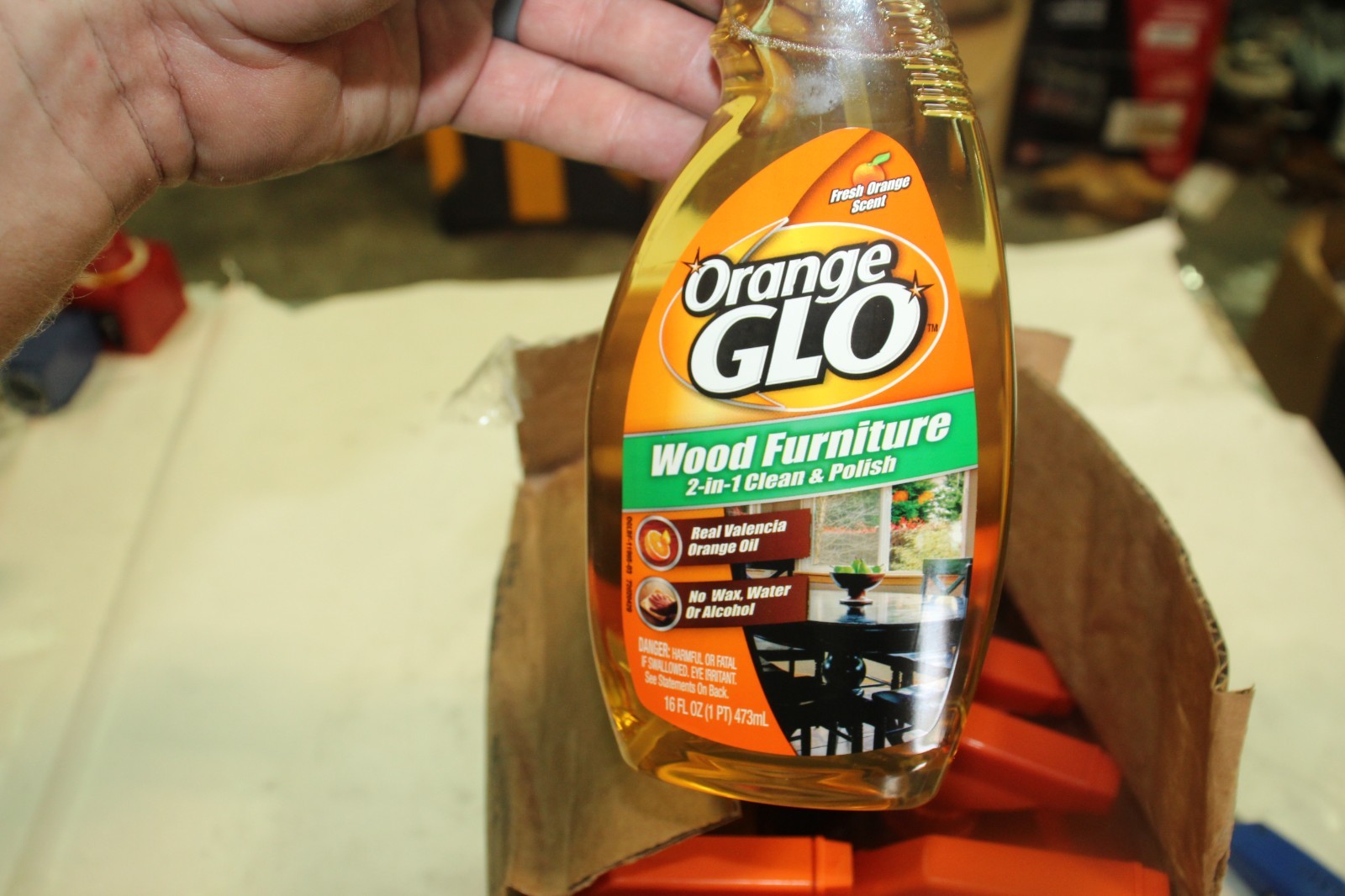 Lot of 6 Orange Glo Wood Furniture 2 in 1 Clean and Polish 16 oz