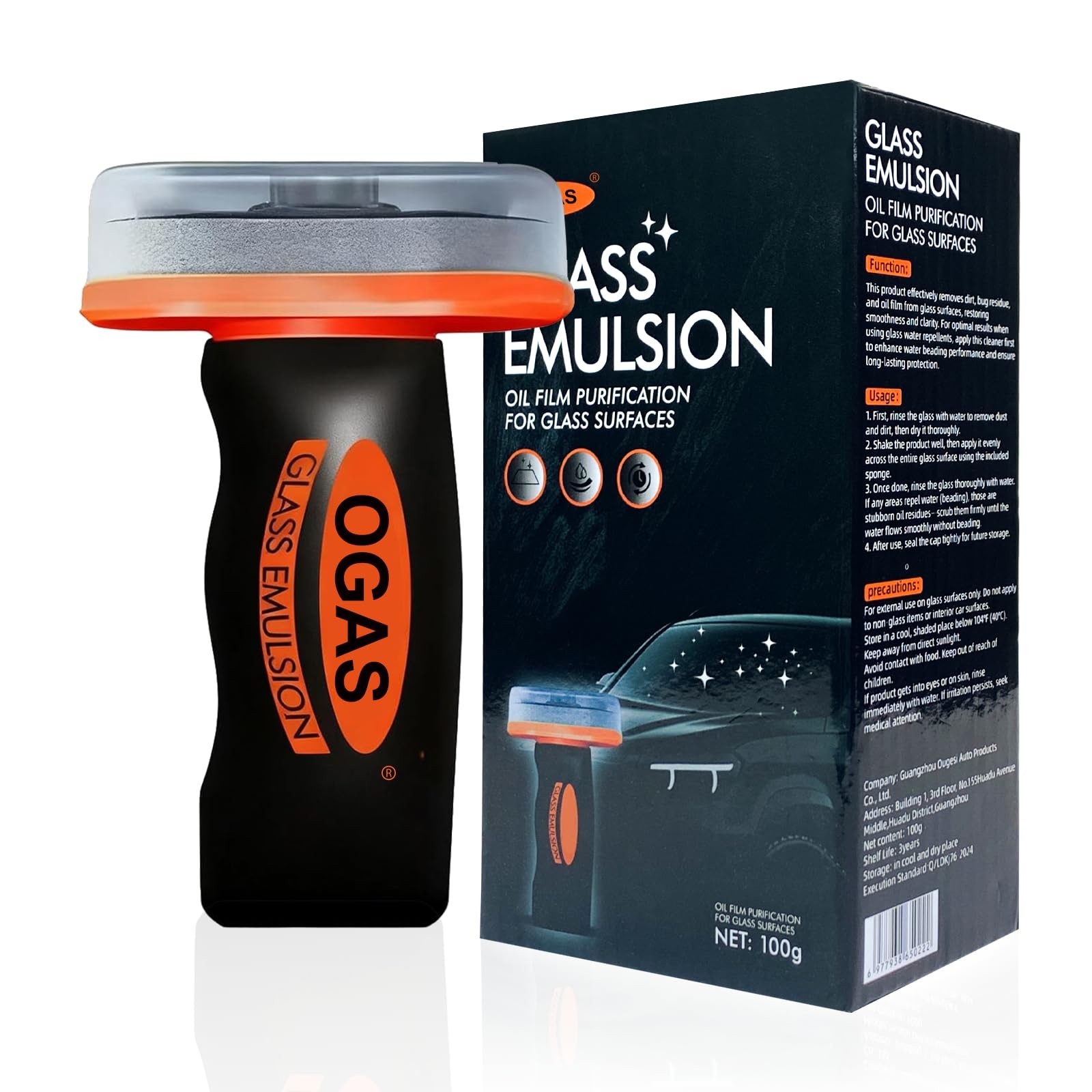 Glass Cleaner-auto glass cleaner& glass emulsion, Removes Tough Grease, Grime…
