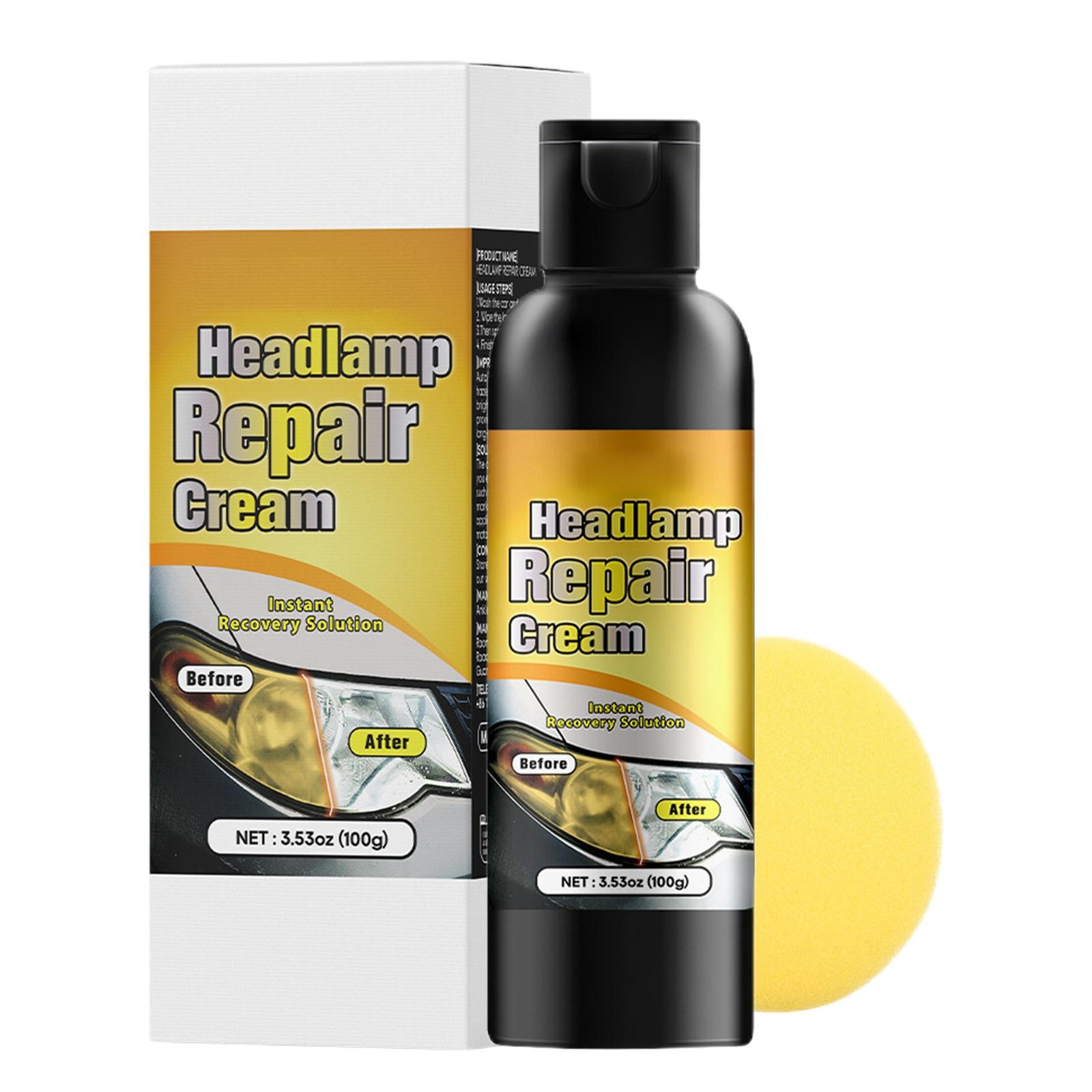 Car Headlight Restoration Kit Scratch Remover & Cleaning Polish Paste 30g