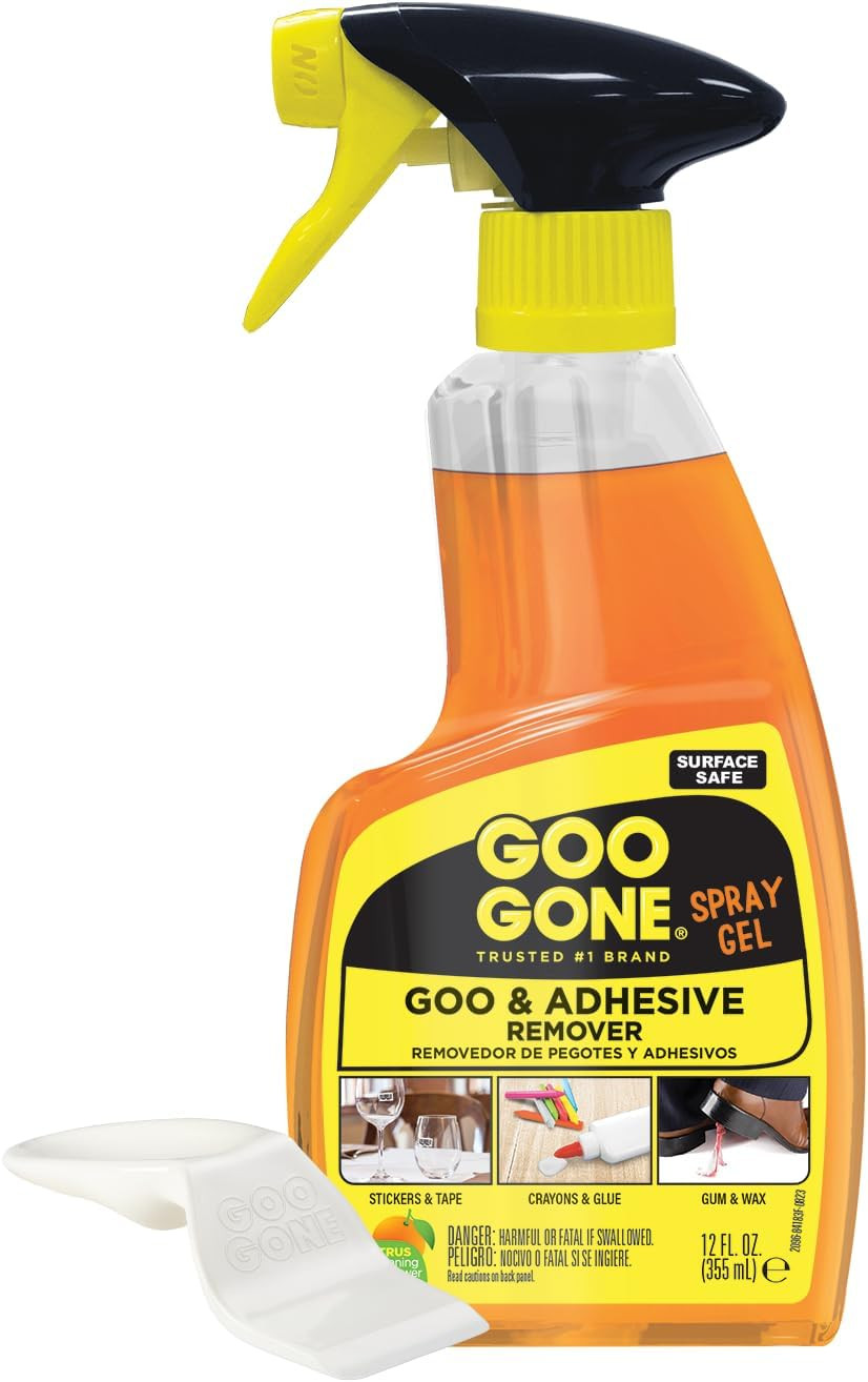 Goo Gone Adhesive Remover Spray Gel – Safe Glue and Sticker Remover for Labels,