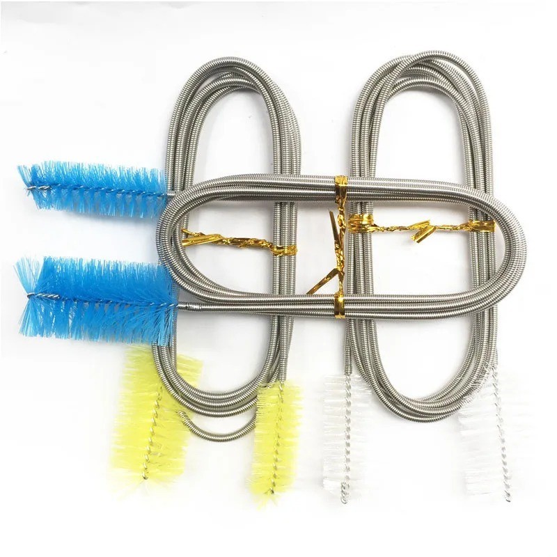 Flexible Long Drain Brush Set, Premium 2 Piece Kit with Double Ended and Stainle