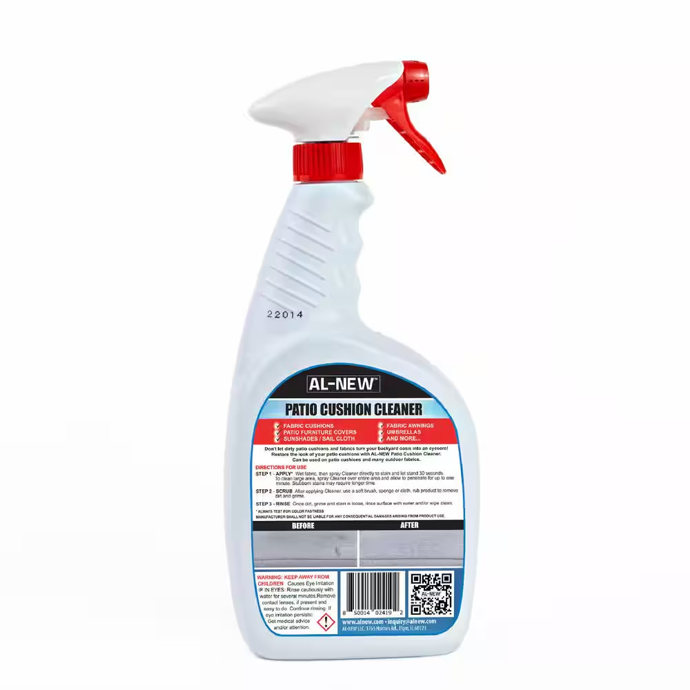 32Oz. Patio Cushion Cleaner : Versatile Cleaner for Patio Cushions, Fabric Cover