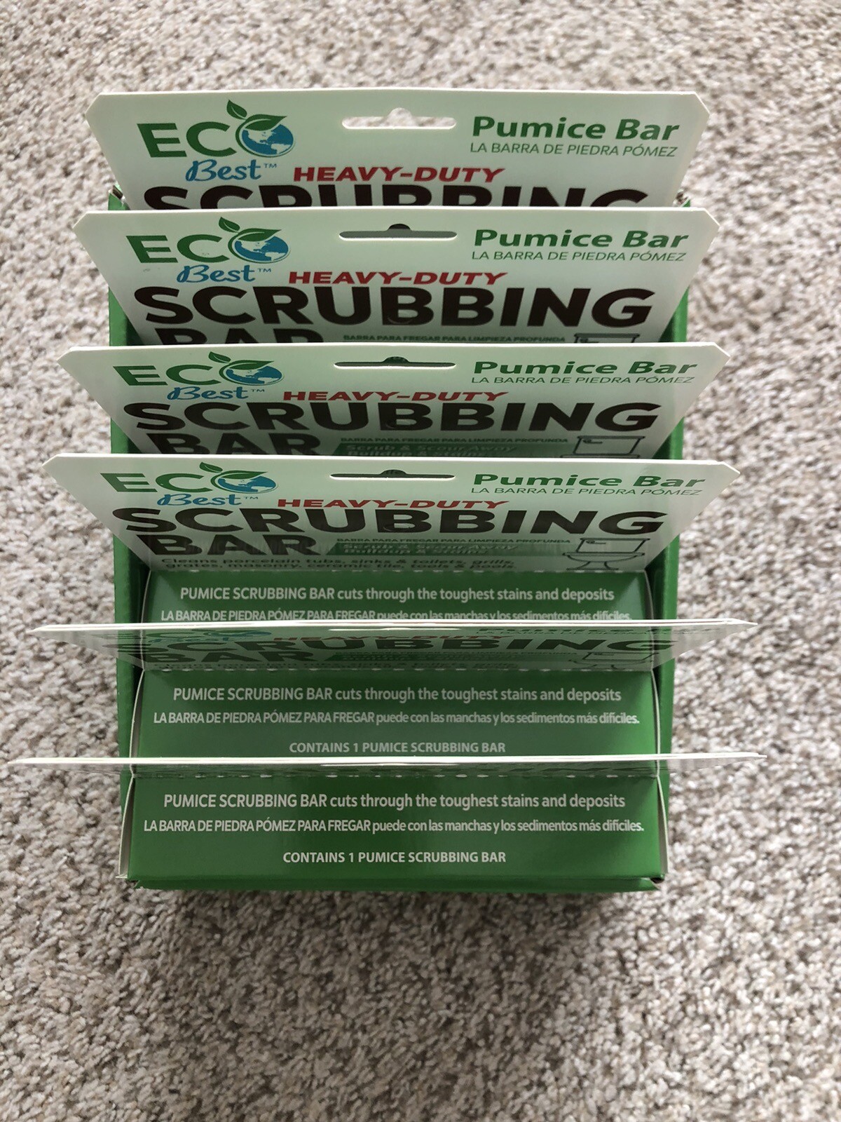 12 pack PUMICE heavy duty SCOURING STICK BAR for cleaning toilets
