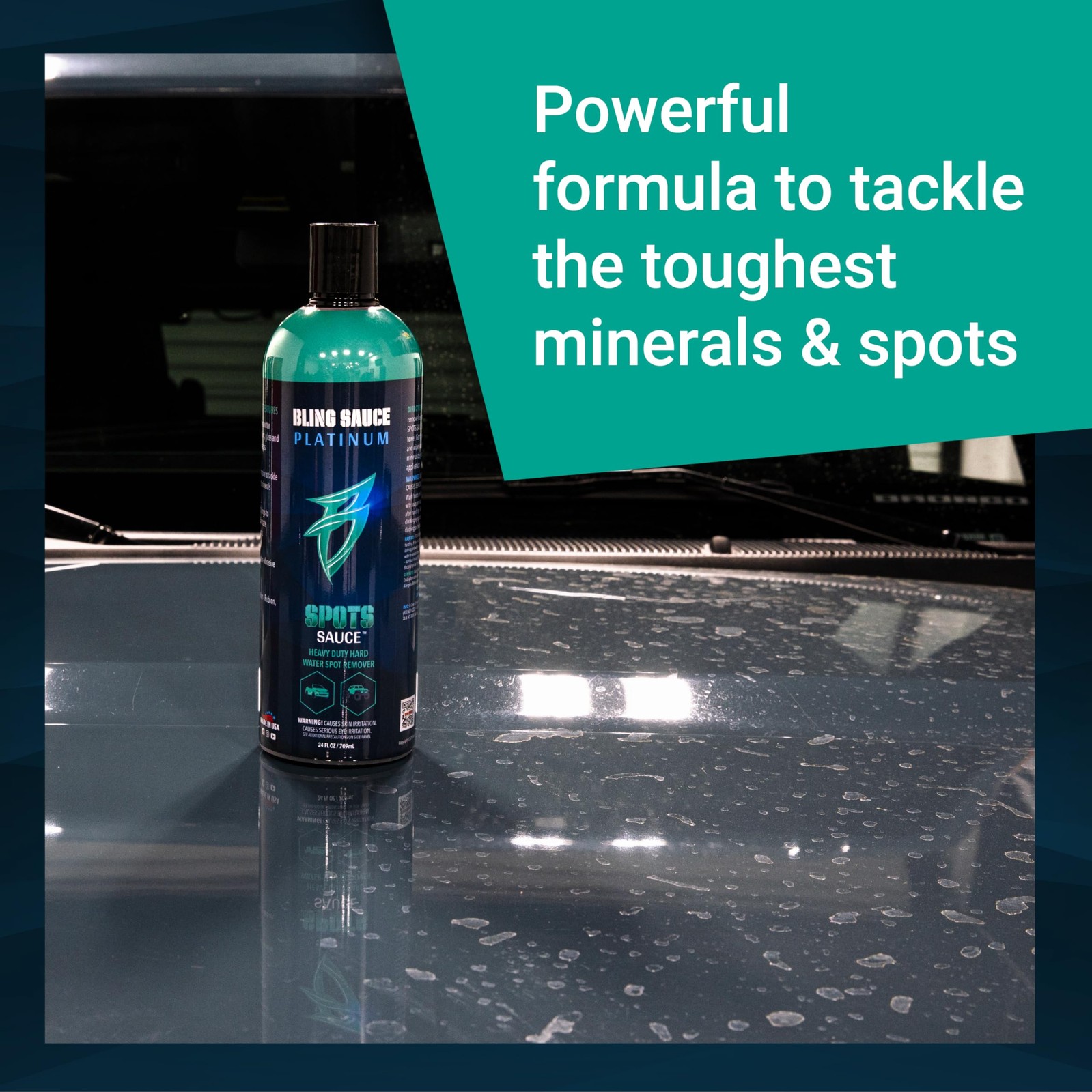Heavy-Duty Hard Water Spot Remover for Cars, Trucks, SUVs – 24oz