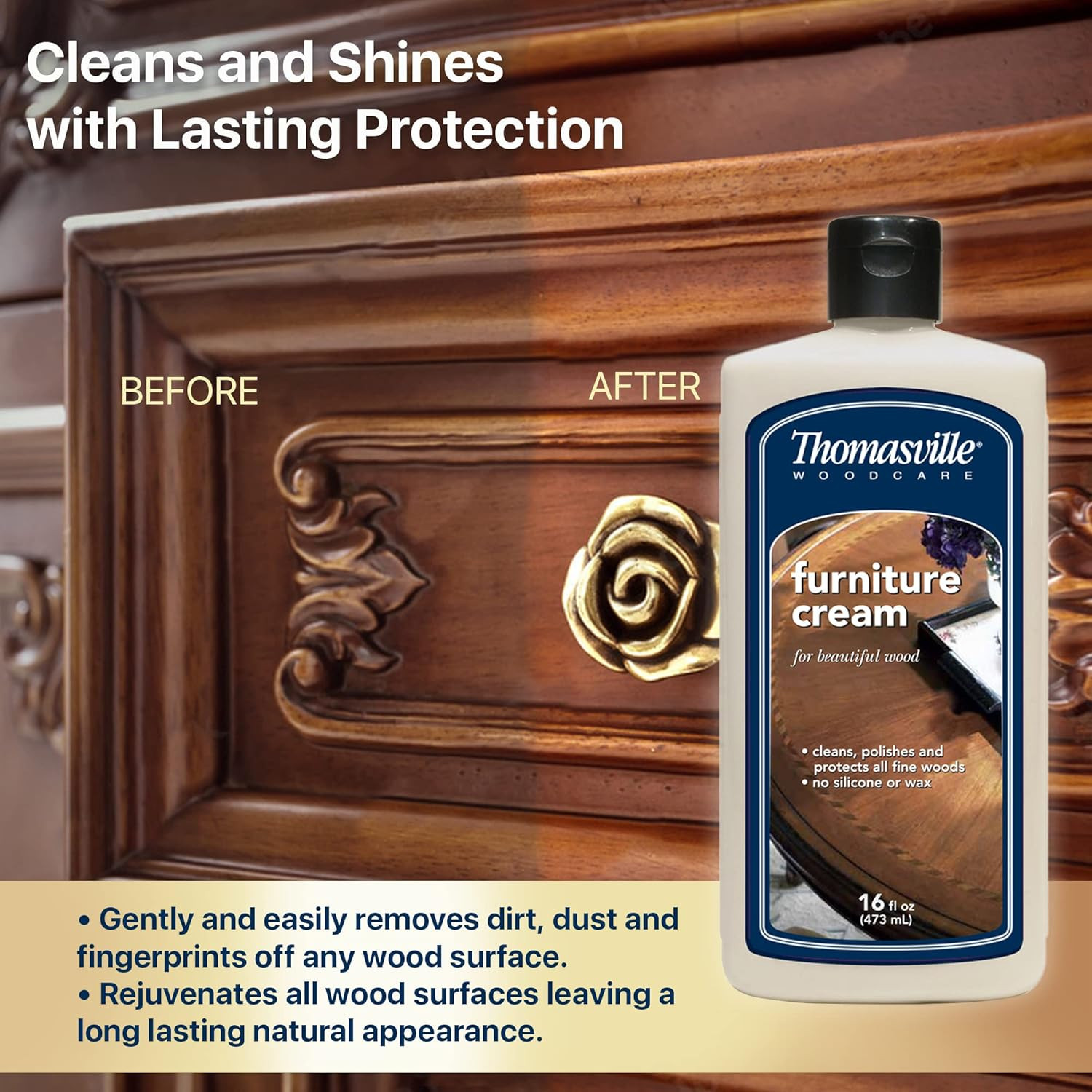 Furniture Cream – Multisurface Wood Cleaner and Polish Furniture Quick Shine Res