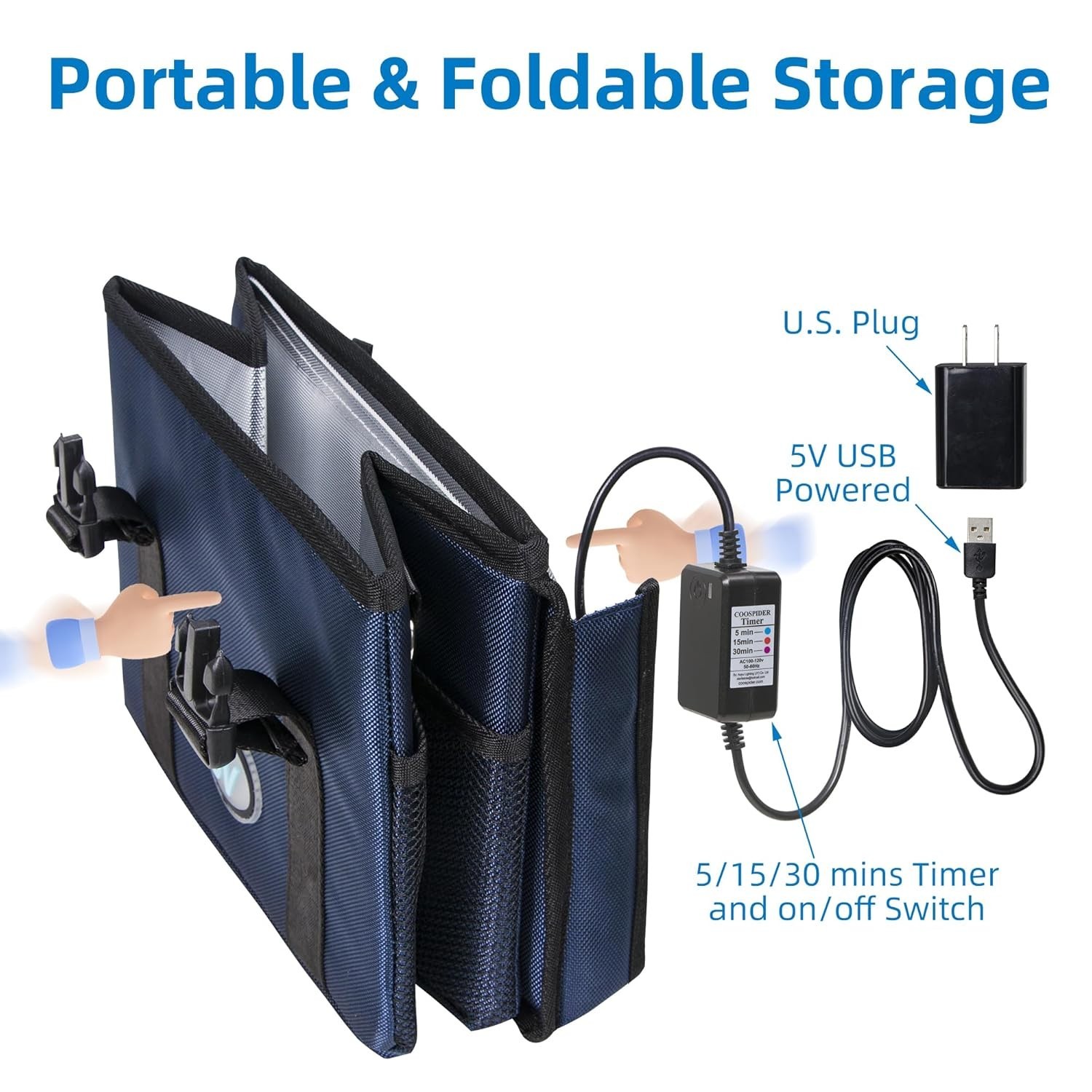 UV Sanitizer Box, 12L Portable Sanitizing and Cleaning Machine with 3-Level T…