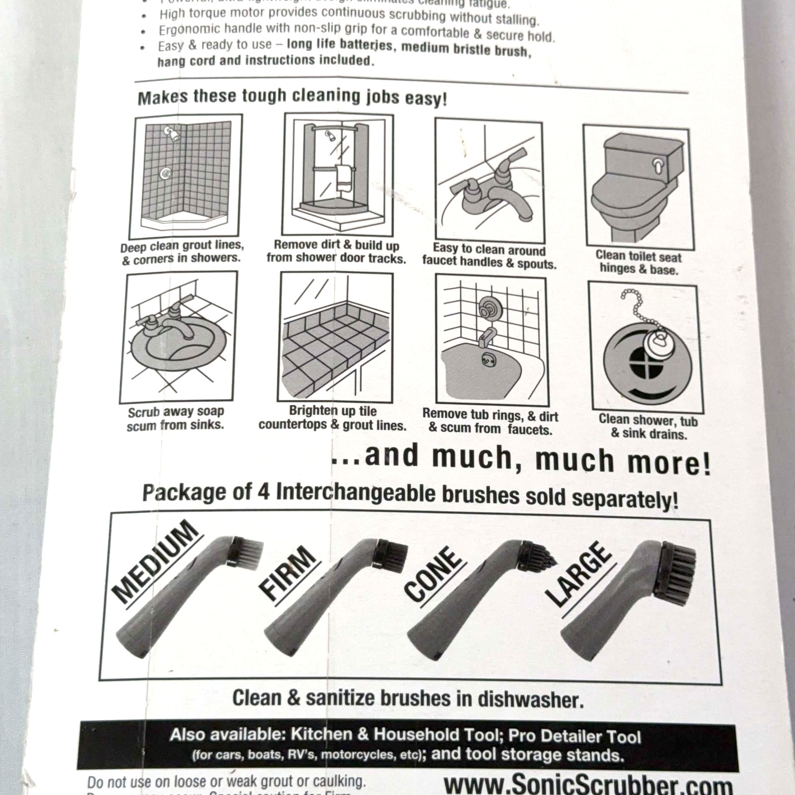Sonic Scrubber Power Cleaner Bathroom Scrubber New NOS Sealed UPC 184119000080