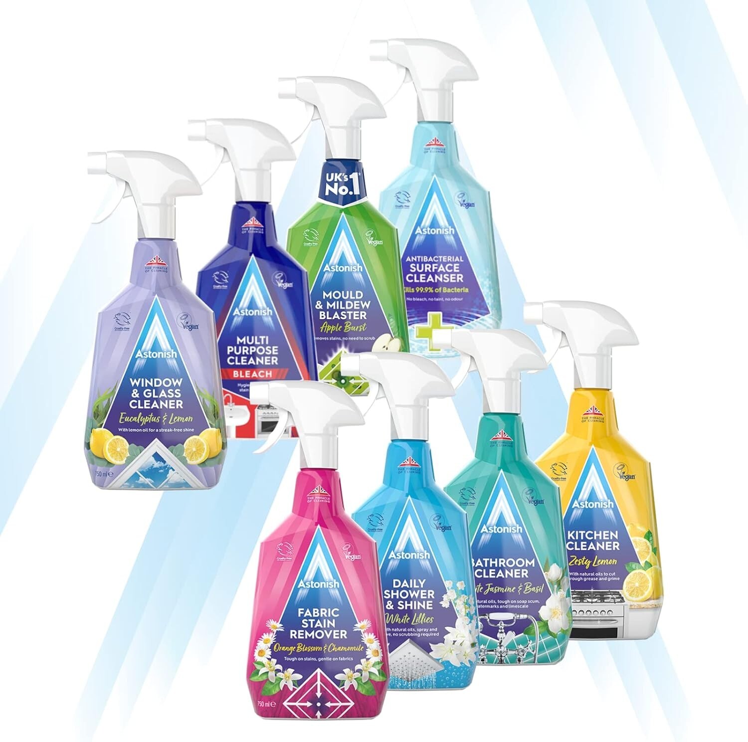 750ml Daily Shower Spray – Floral White Lilies Cleaner for Watermarks & Odors