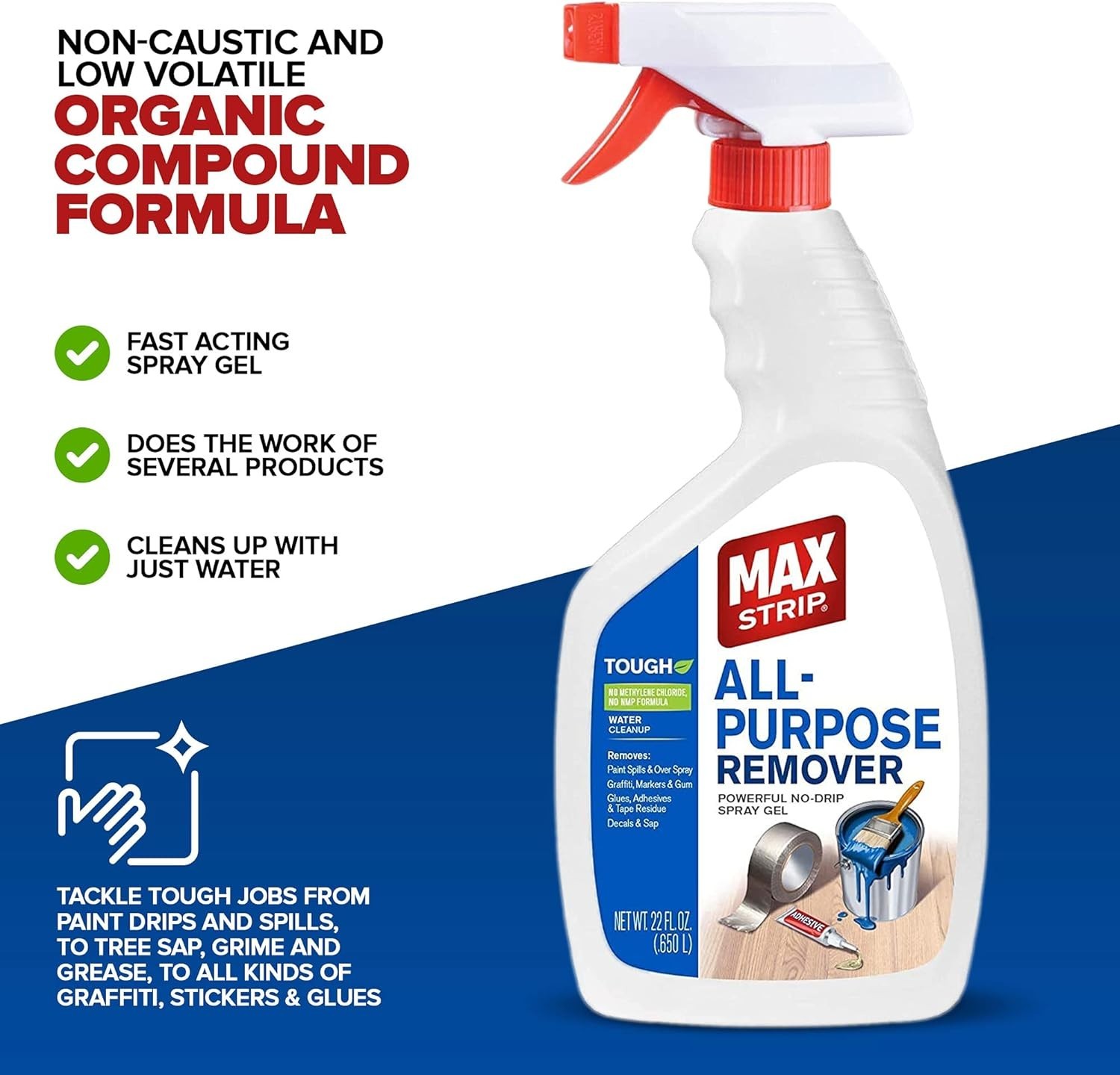 All Purpose Paint Remover Spray 22oz – Water Based Adhesive Remover Spray, Sp…