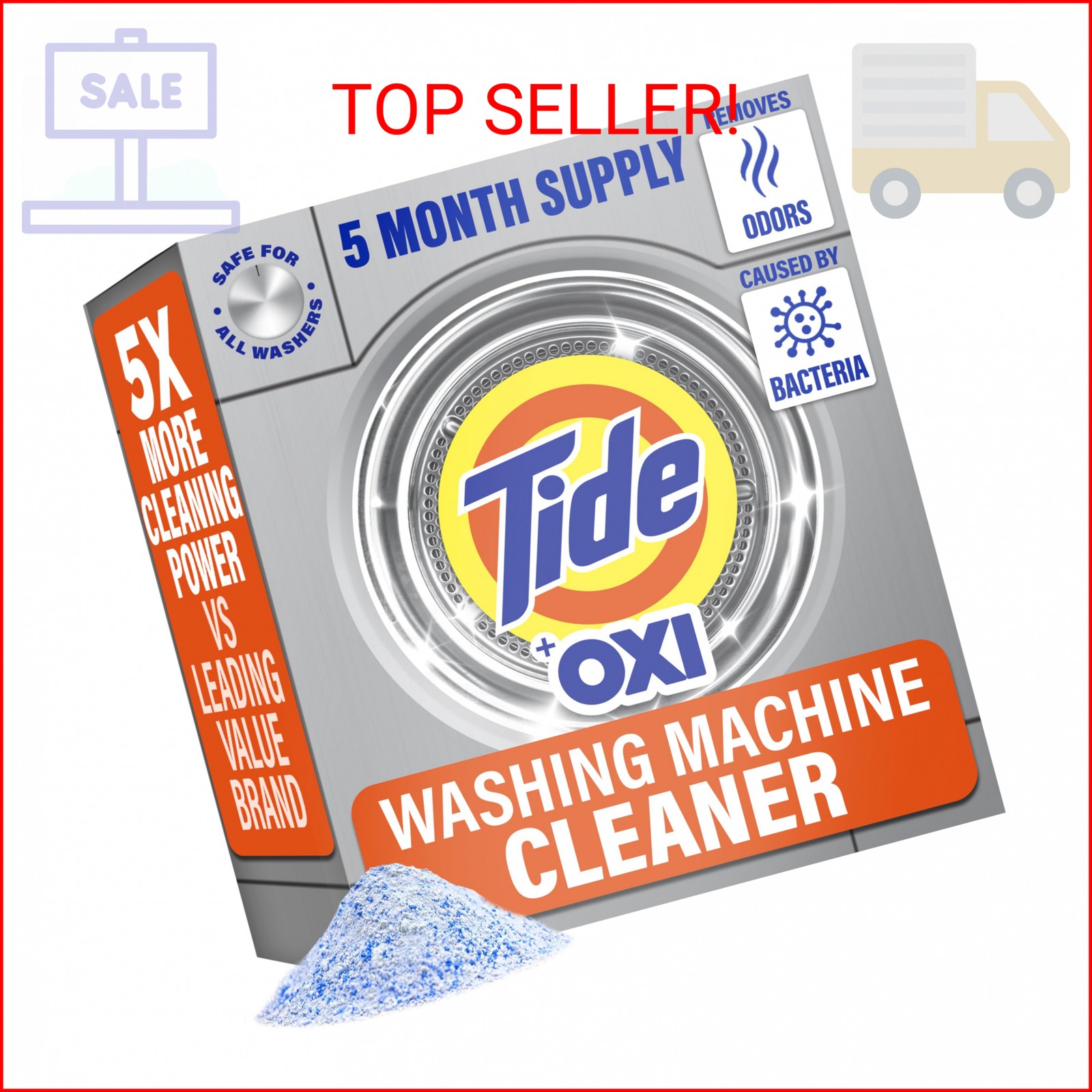 Washing Machine Cleaner by Tide, Washer Machine Cleaner with Oxi for Front and T