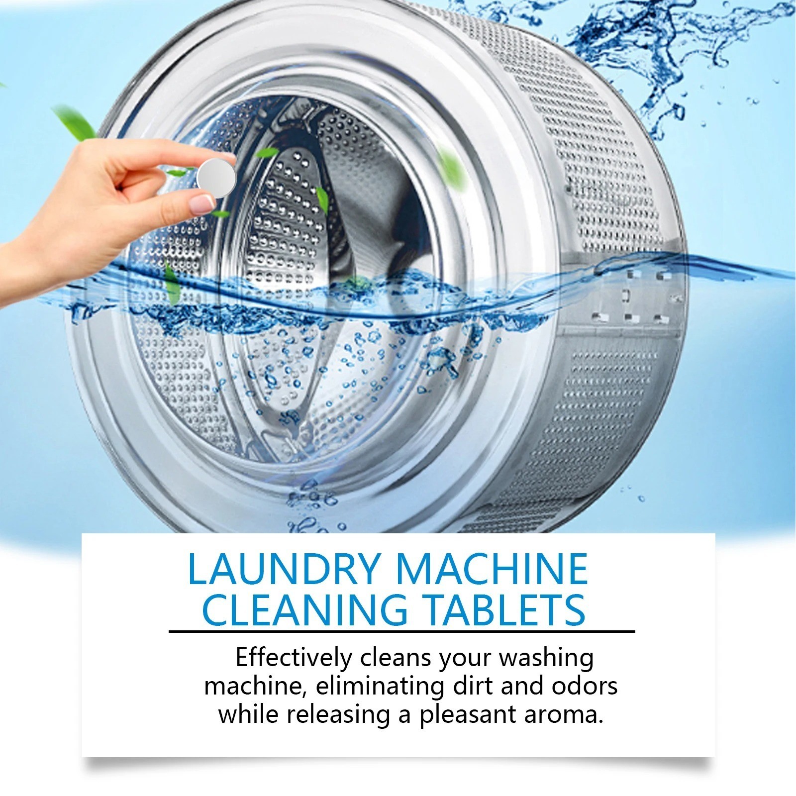 12PCS Washing Machine Cleaner Tablets Deep Clean No Residue All Models