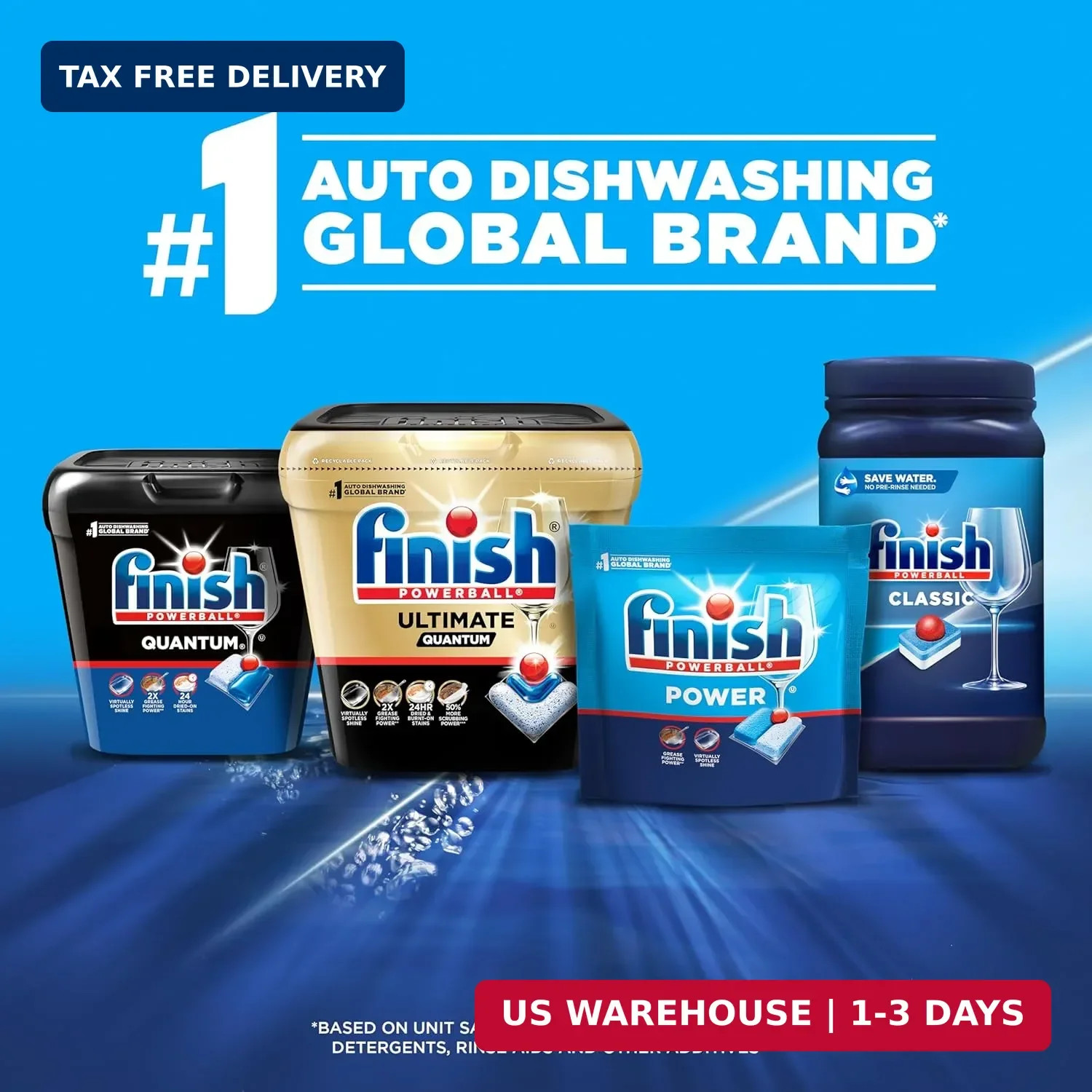 Finish Powerball Dishwasher Pods, Dishwasher Tablets Wrapper Free Formula, Unsce
