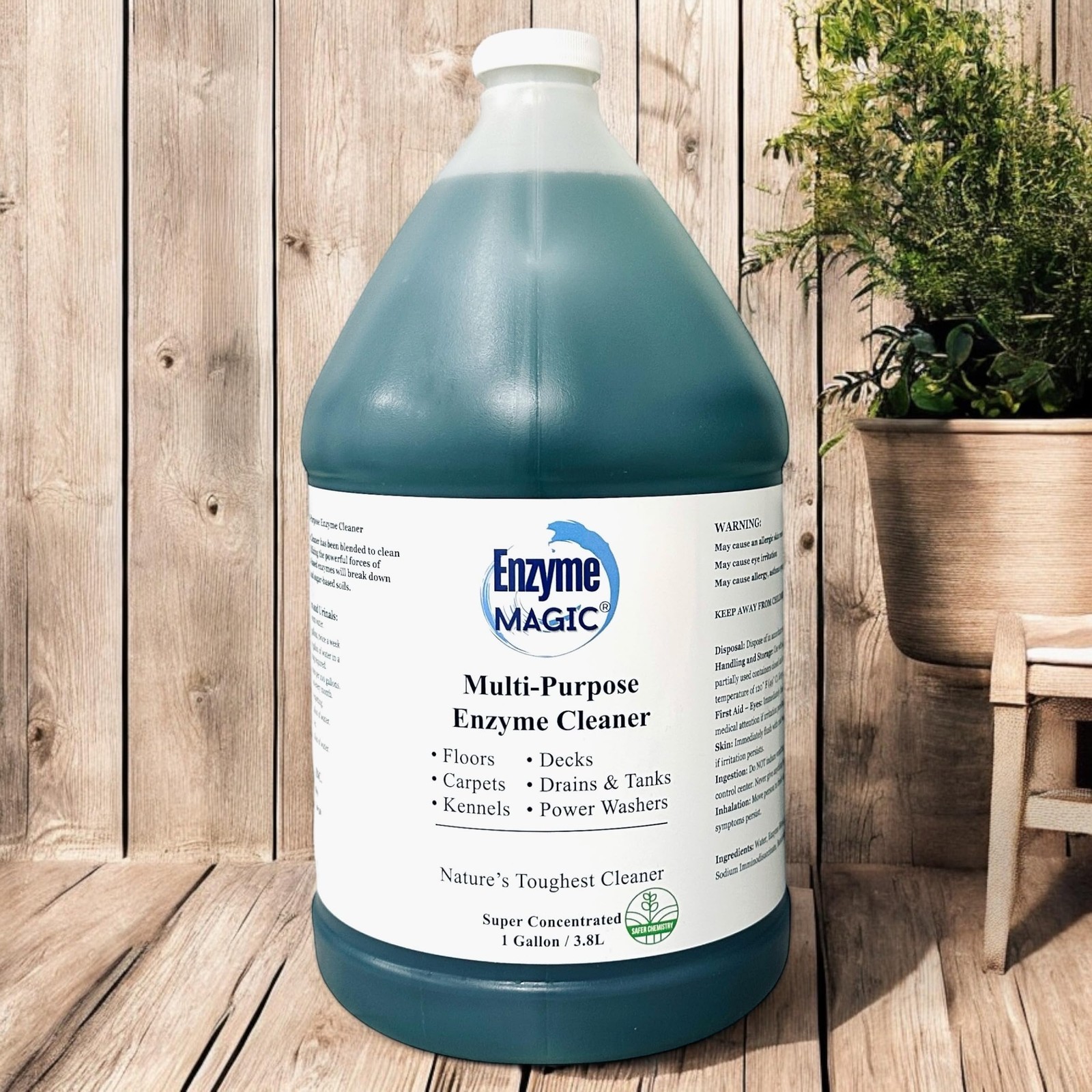 Multi-Purpose Enzyme Cleaner Concentrate 1 Gallon – Plant-Based Stain & Odor …