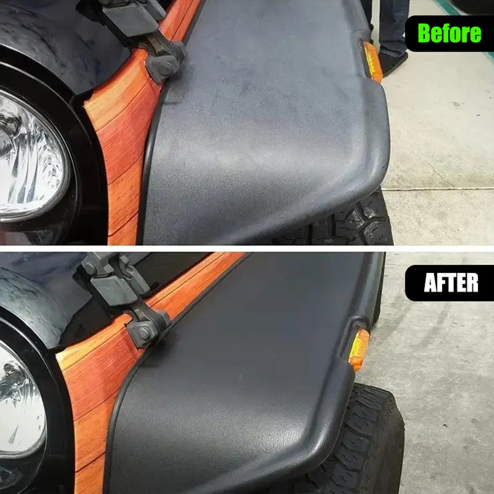 Car Plastic Restorer Black Gloss Polish Repair Coating Plastic Auto Cleaning
