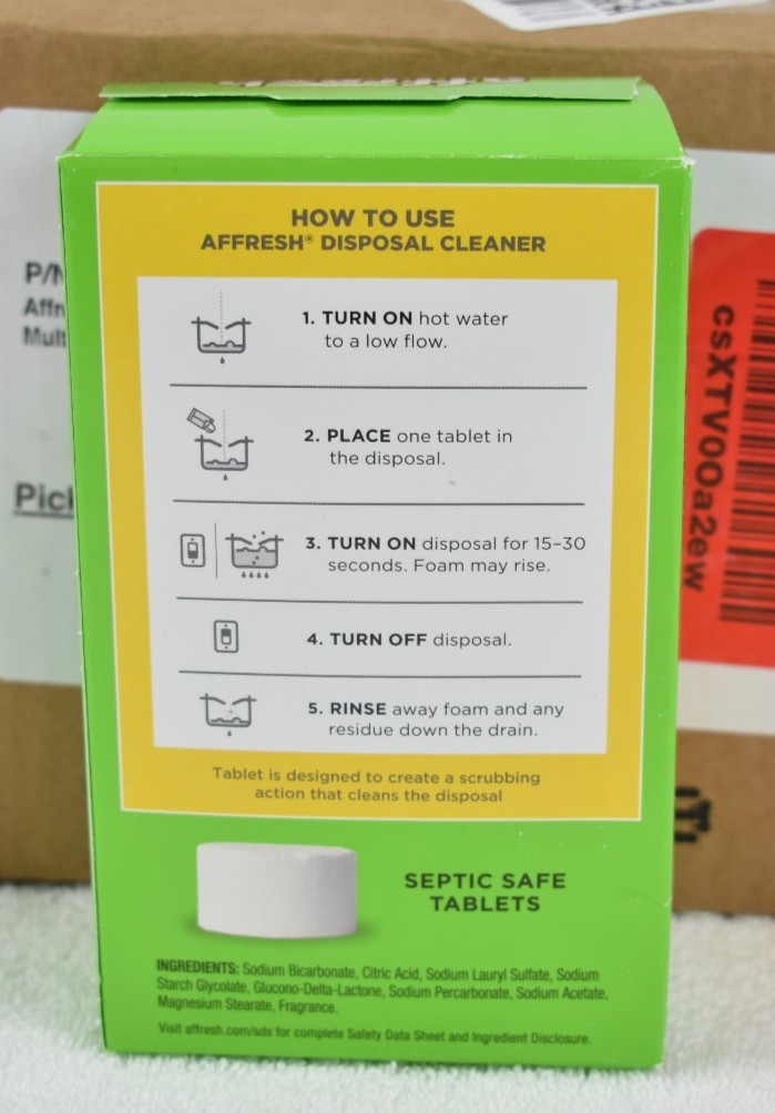 Affresh Garbage Disposal Cleaner / 3 Box Multi-Pack / 3 Tablets per Box = 9 Tabs