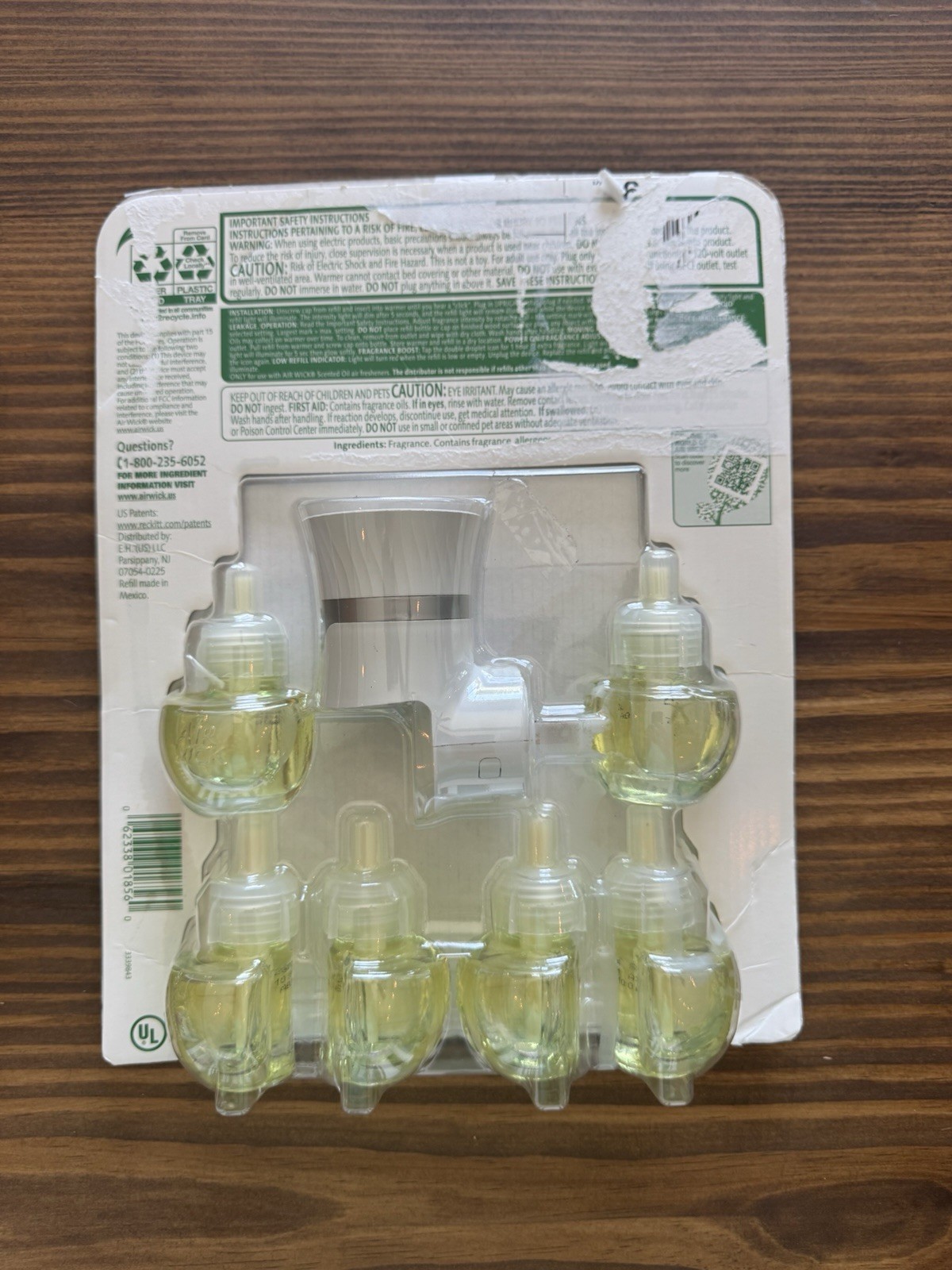 AIR WICK SCENTED OIL SWEET TULIP SCENT, PLUG-IN, (6-0.67 oz REFILLS & 1 WARMER)