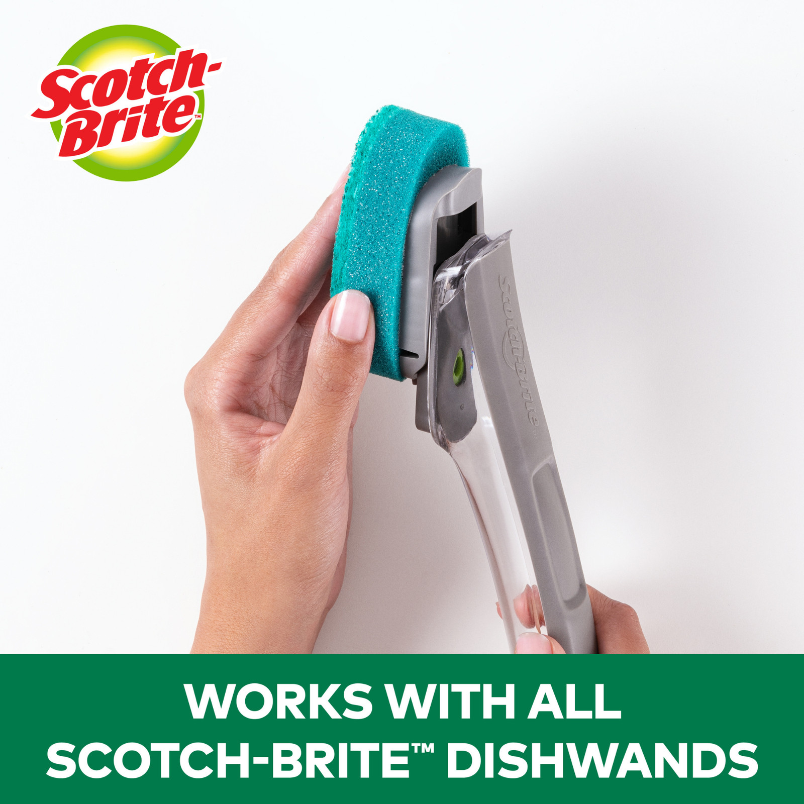 Scotch-Brite Scrub Dots Heavy Duty Dishwand Refills: 2-pack (Green)