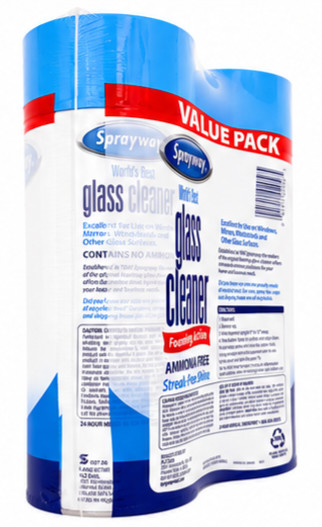 Sprayway Glass Cleaner 23 oz (6 Cans/3x Twin Packs) Foaming Aerosol Ammonia Free