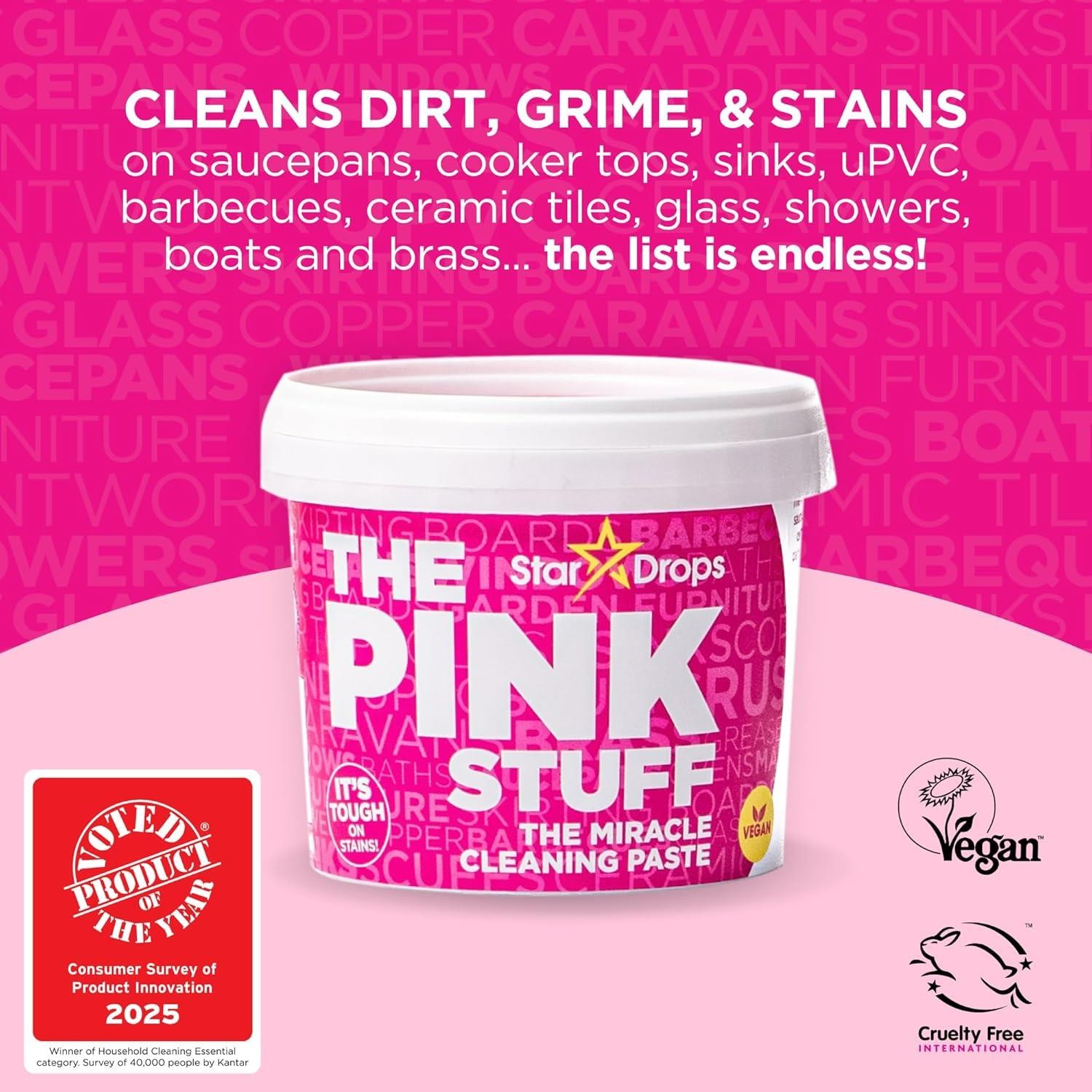 The Pink Stuff Cleaning Paste, 17.6oz Tube – 23705