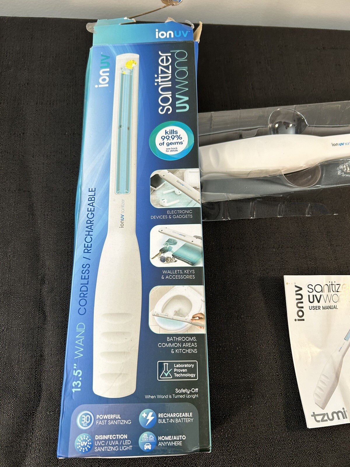 IonUV Sanitation Wand Rechargeable Fast Sanitizing UVwand 13.5”
