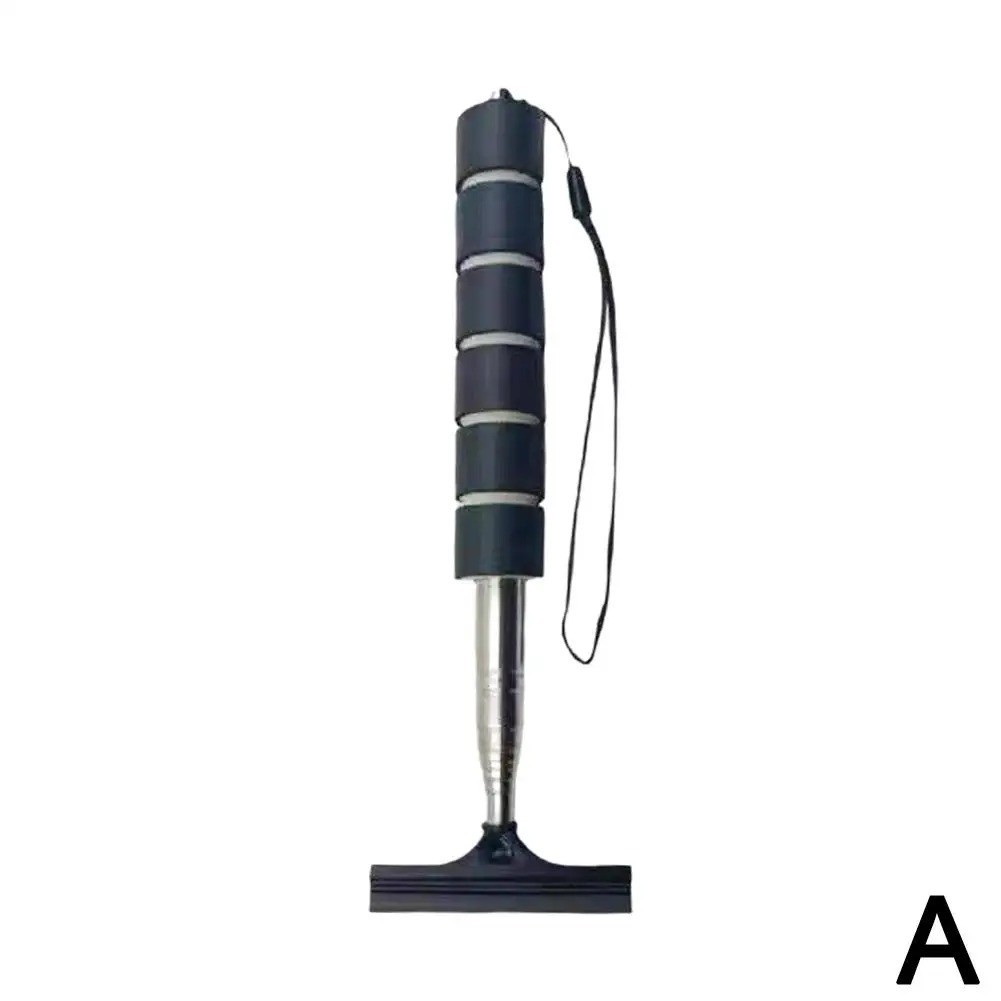 Car Rearview Mirror Wiper Telescopic Retractable Cleaning Brush Window Squeegee