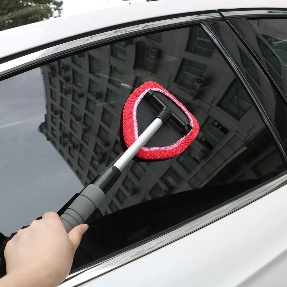 Windshield Cleaning Tool Kit Car Window Glass Wiper Cleaner Brush Pad Extendable