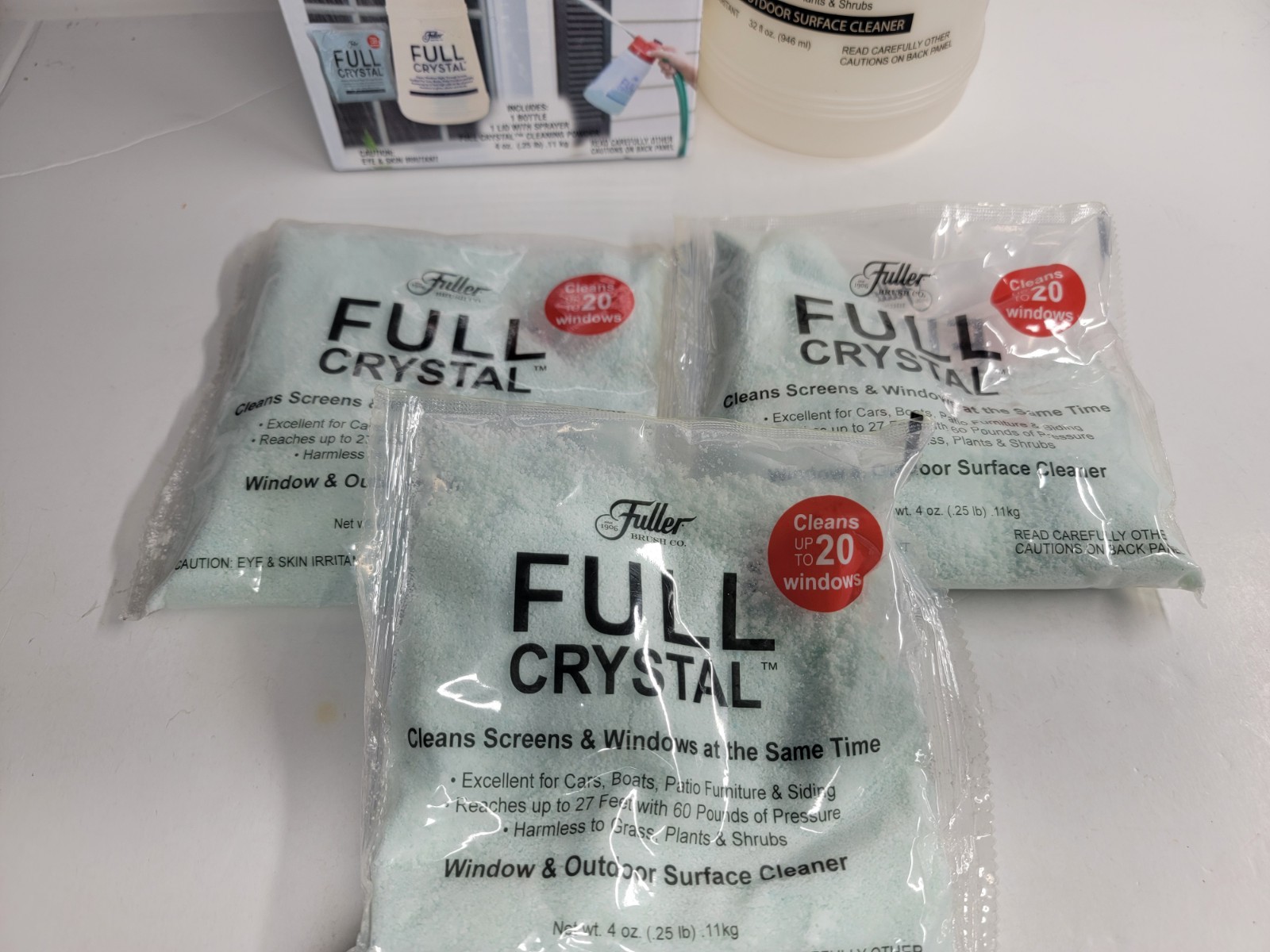 Fuller Brush FBFC-6 Full Crystal Window & Outdoor Surface Cleaner w/ 3 Refills