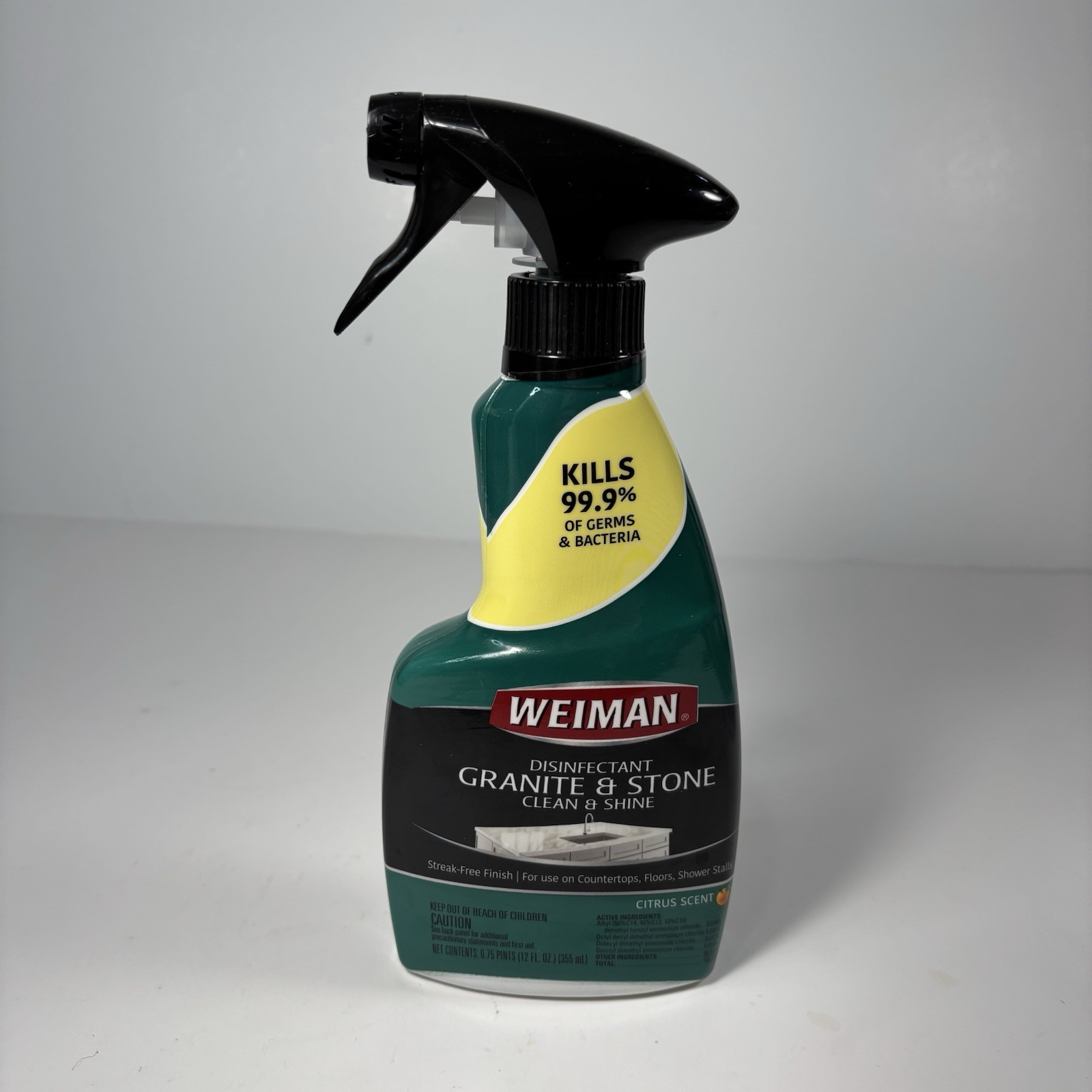 Weiman Granite Cleaner & Polish 12oz – For Granite, Marble, Quartz, Soapstone