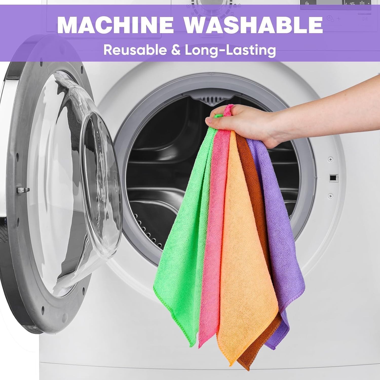 10 Colors Microfiber Cleaning Cloths, Assorted Cleaning Rags,
