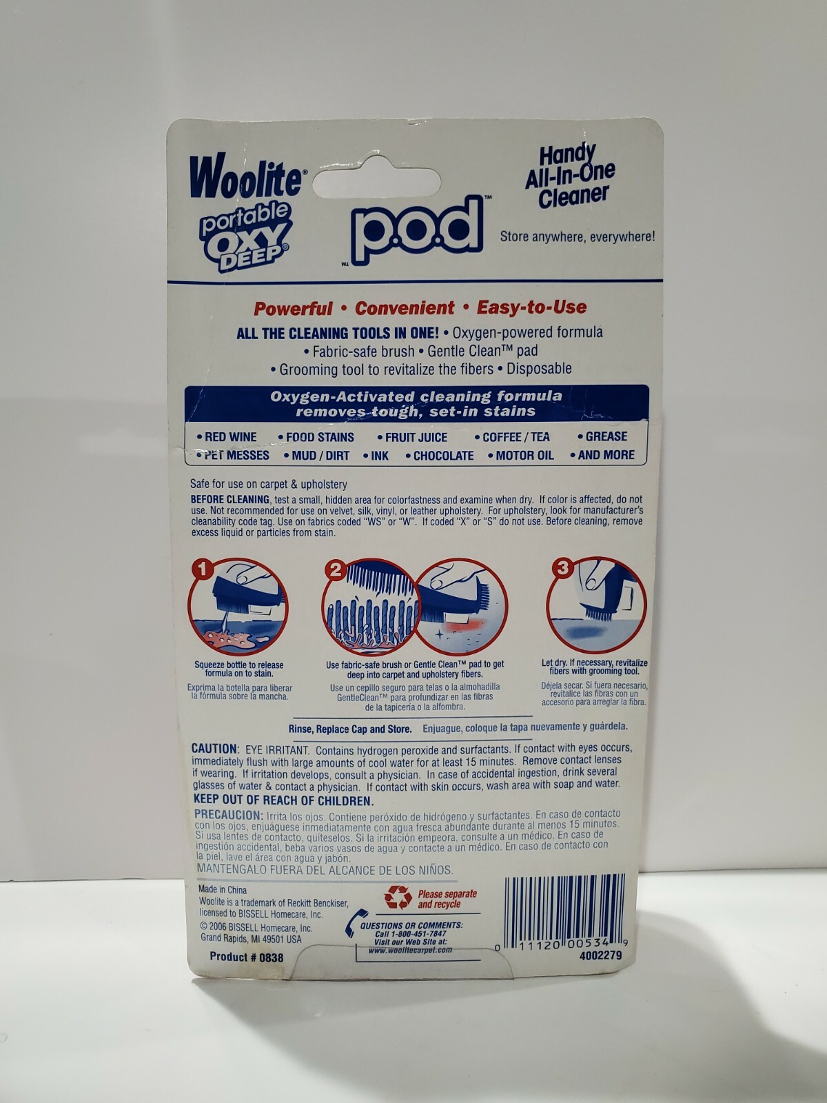 Woolite Portable Oxy Deep POD All In One Carpet Upholstery Cleaner New Sealed