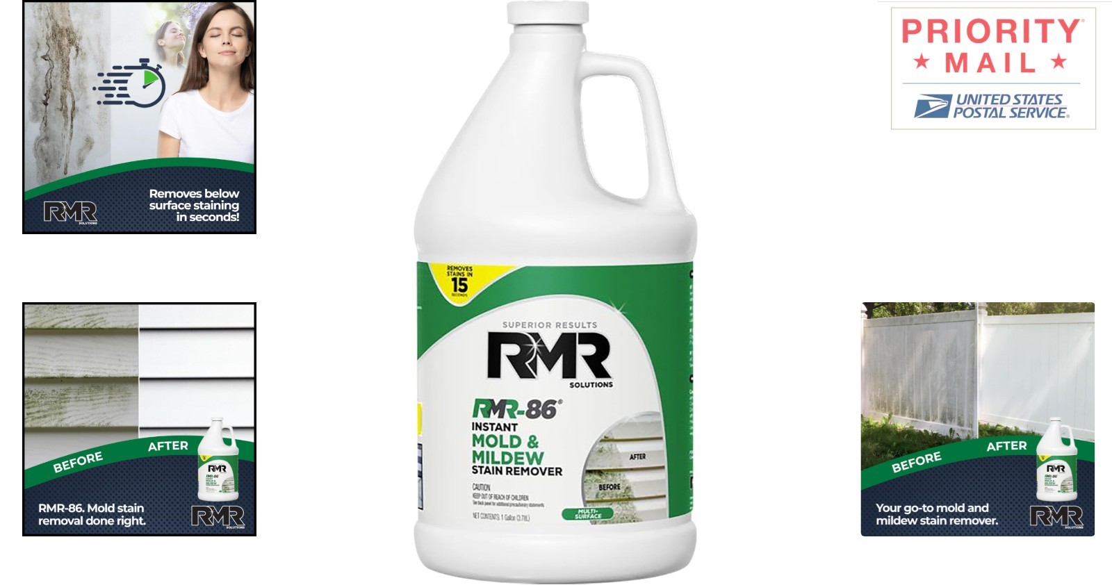 Mold and Mildew Stain Remover Spray 1280 ml Fast Acting Cleaner Safe for Surf…