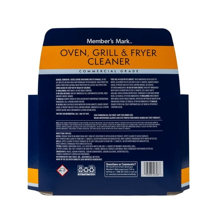Member’s Mark Commercial Oven Grill and Fryer Surface Cleaner, 32oz – 6 Pack