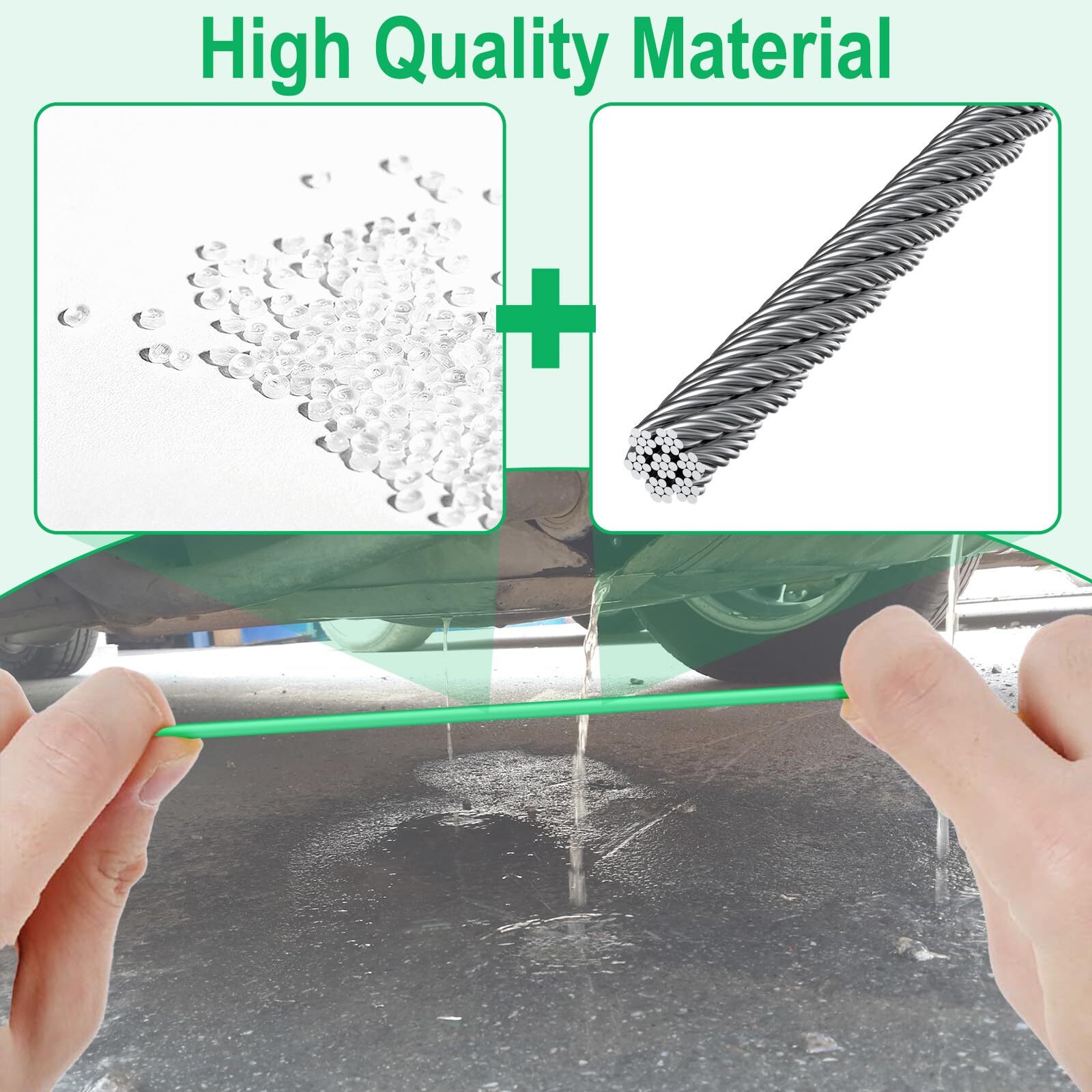 Auto Sunroof Drain Cleaning Tool, 118Inch Long Pipe Cleaner for Car,Flexible New