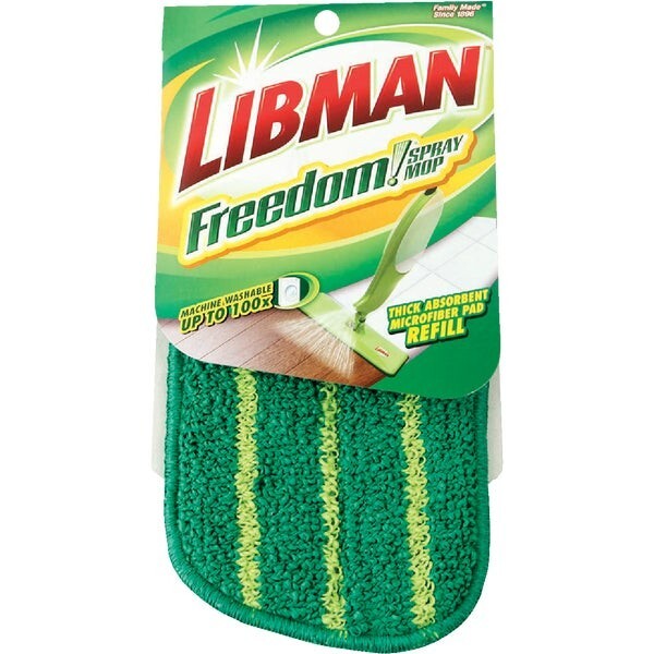 (6)-Libman Freedom Spray 15 In. Microfiber Mop Refill Pad Model: 4003