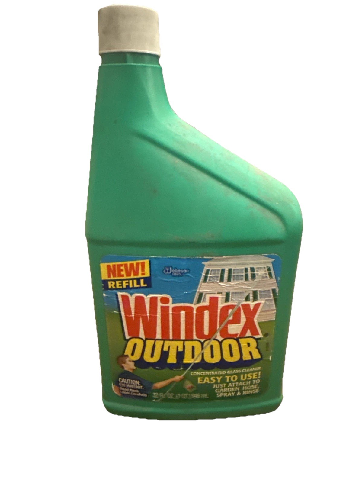 Vintage Windex Outdoor Window Glass Refill Concentrate 32 Oz Old Stock 1996