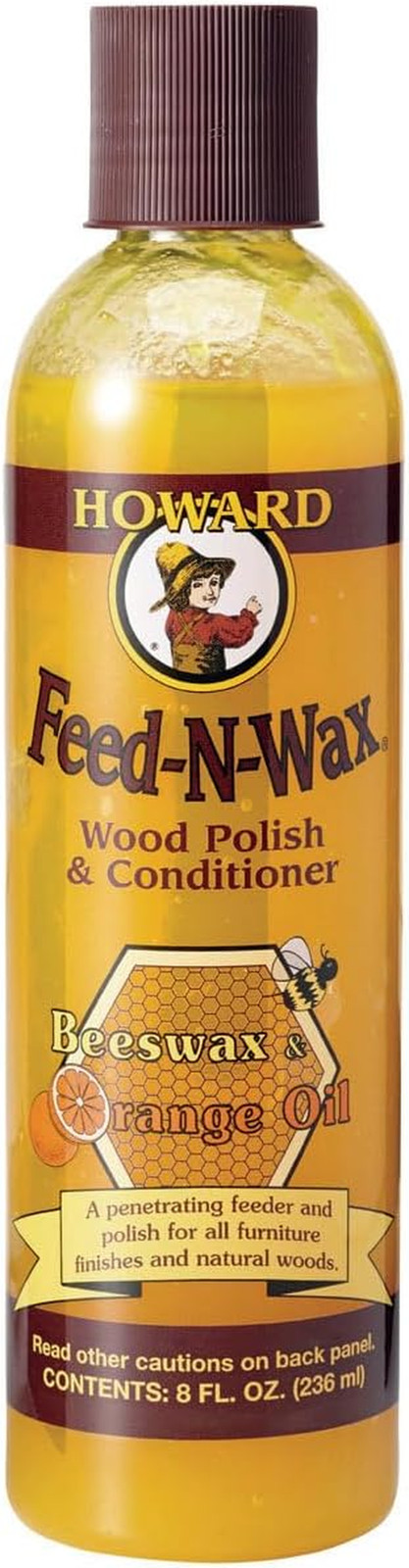 Feed-N-Wax Wood Polish & Conditioner, 8 Oz, Orange