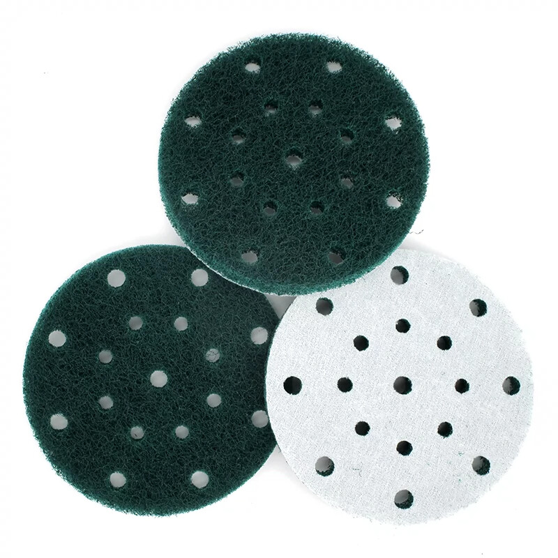 6″ 150mm 17 Hole Scouring Pad Sanding Discs Abrasive Cleaning Pads 240#-800#