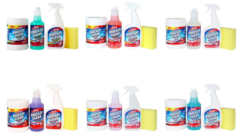 Professor Amos Shock It Clean 32oz. Concentrate w/ 160ct Wipes (Pick Your Scent)