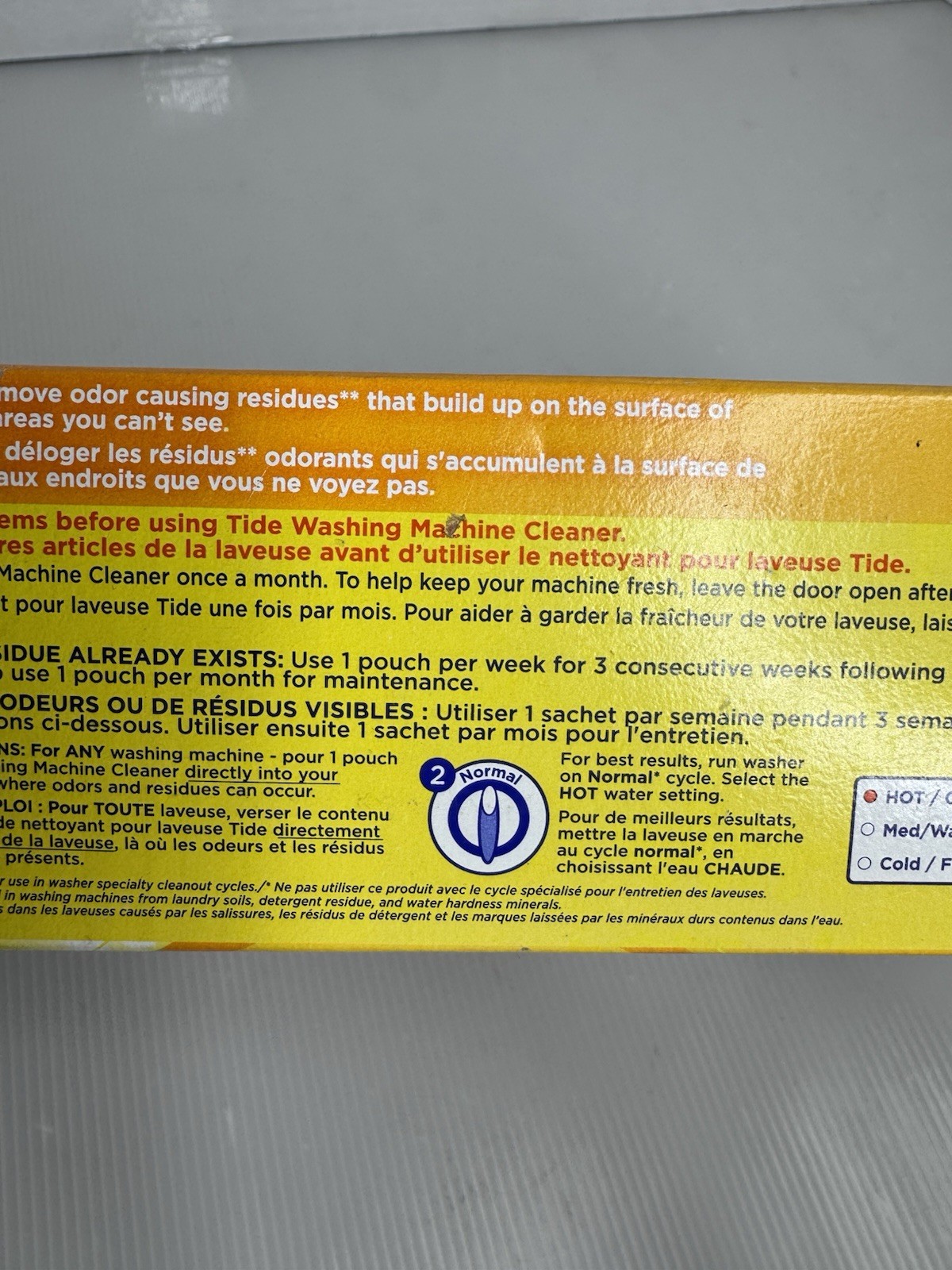 Tide Washing Machine Cleaner – 3 Single Use Packs – Fights Odor & Residue NIB