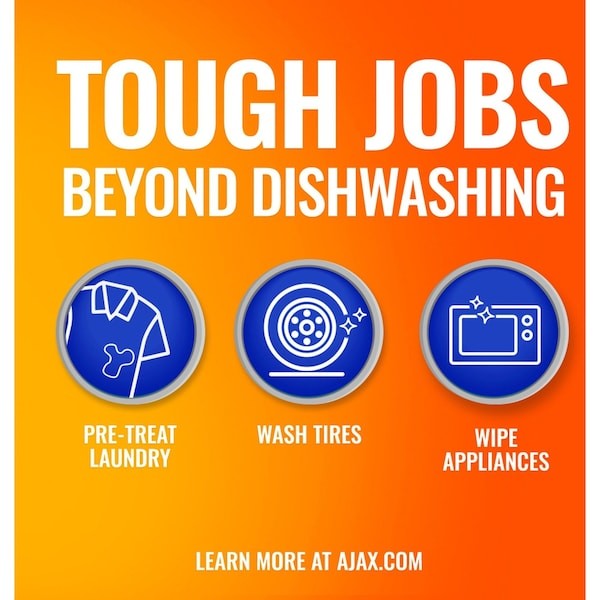 Ajax 144678 Dish Soap, Bottle, 28 Oz, Orange, Liquid, Pk9