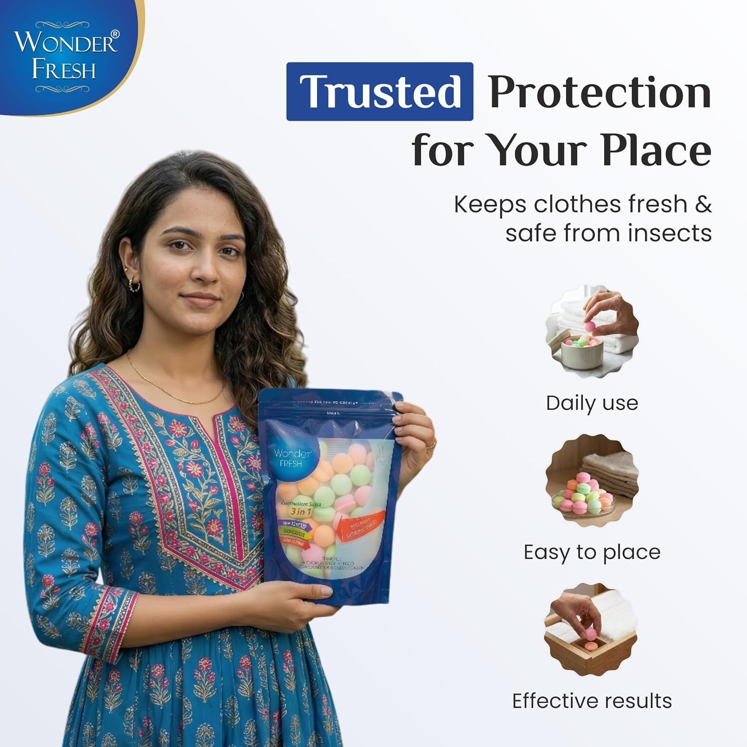 Home & Commercial Odor Protection Balls – Wardrobe & Storage Use ,100g Pack of 4