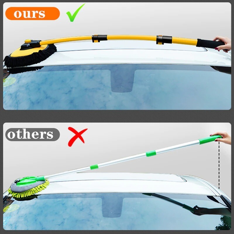 2022 New Car Cleaning Brush Car Wash Brush Telescoping Long Handle Cleaning Mop.