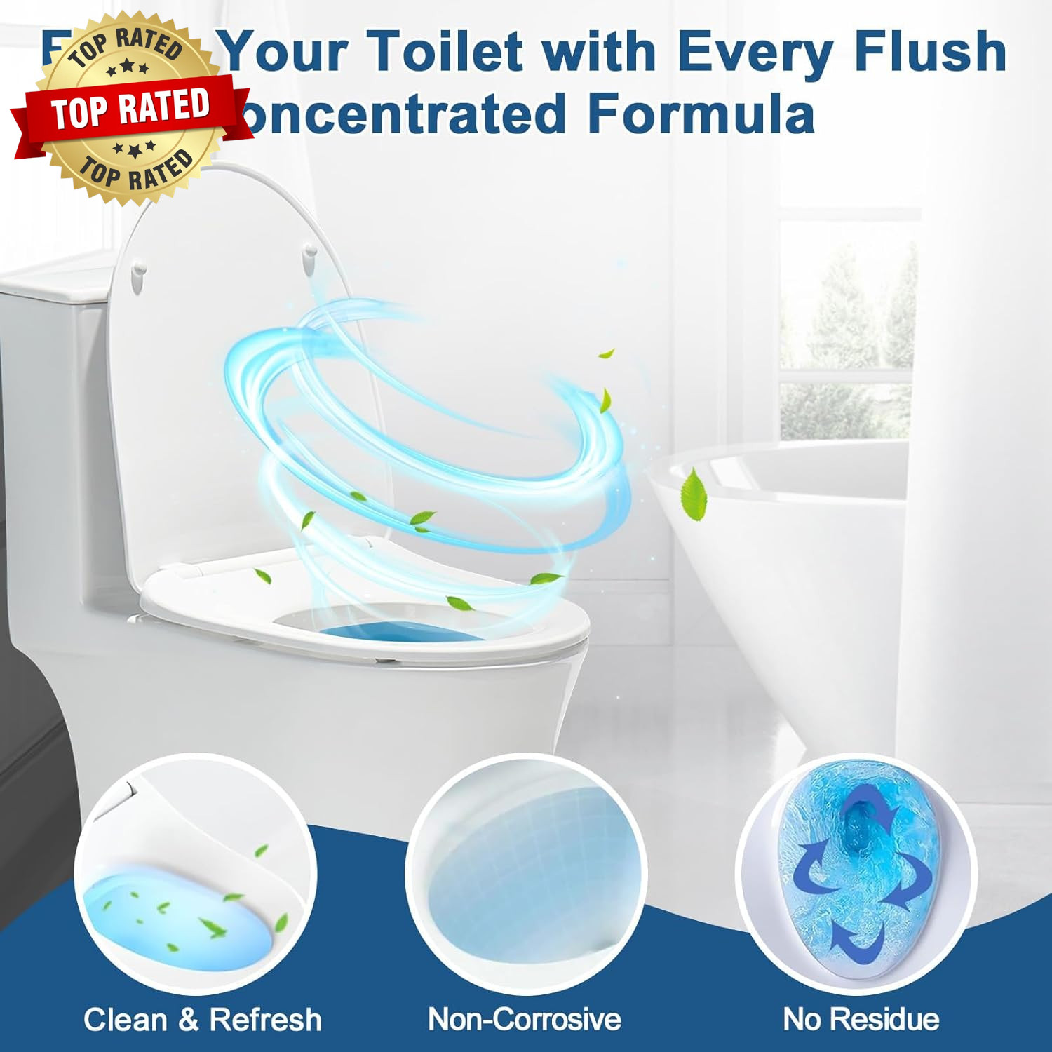 Toilet Bowl Cleaner Tablets Blue Toilet Tank Cleaners, Septic-Safe Hard Water St