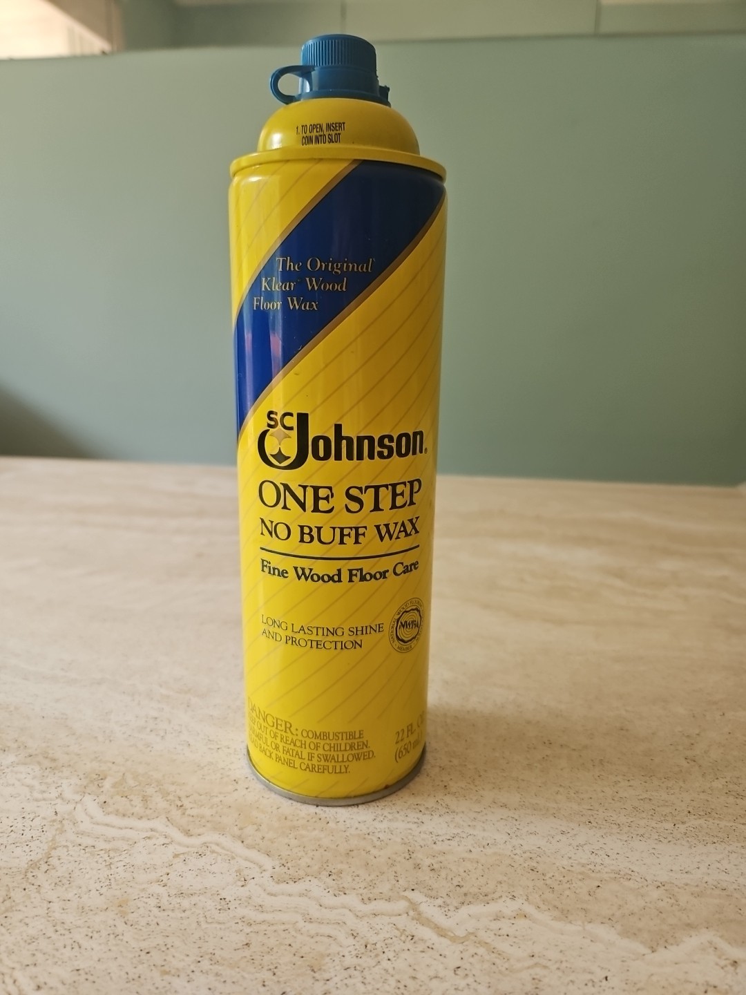 Johnson One Step No Buff Wax Fine Wood Floor Care 22 fl oz Can actual wt 10.4 Oz