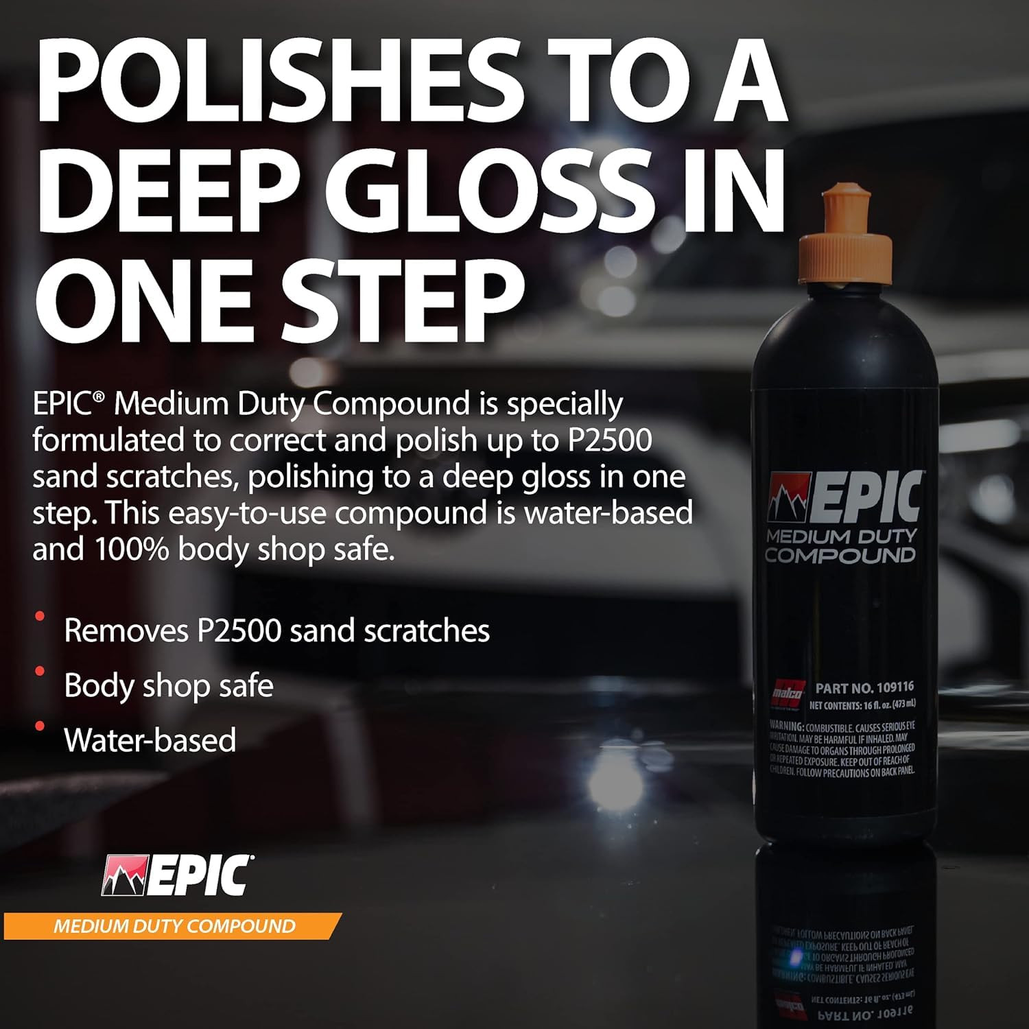 EPIC Medium-Duty Car Polishing Compound – Best Minor Scratch Remover | All-In-On