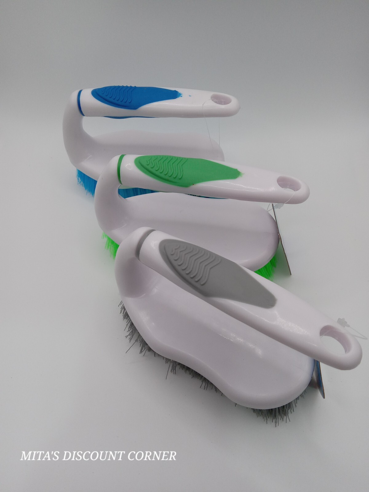 5.5-Inch Heavy Duty Scrub Brush | Iron Shape Handle- 2 Pack