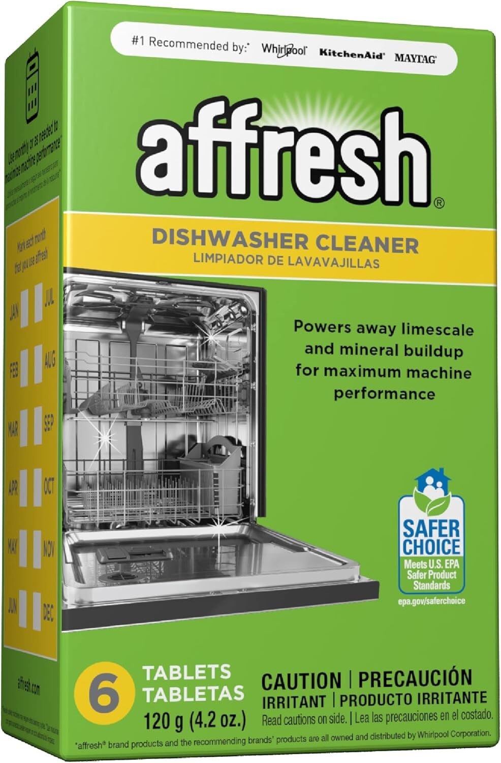 Deep Clean 6-Tablet Dishwasher Cleaner – Septic Safe, Odor Control & Limescale