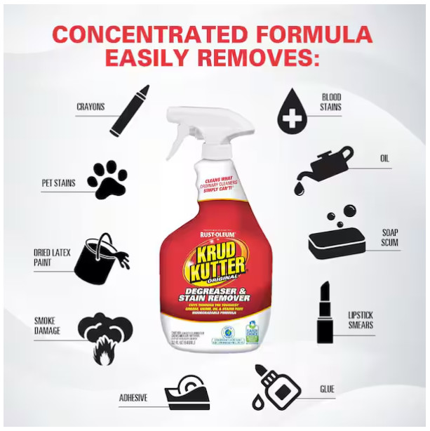 Krud Kutter 1 Quart Liquid Cleaner & Degreaser for Grease on Multisurfaces