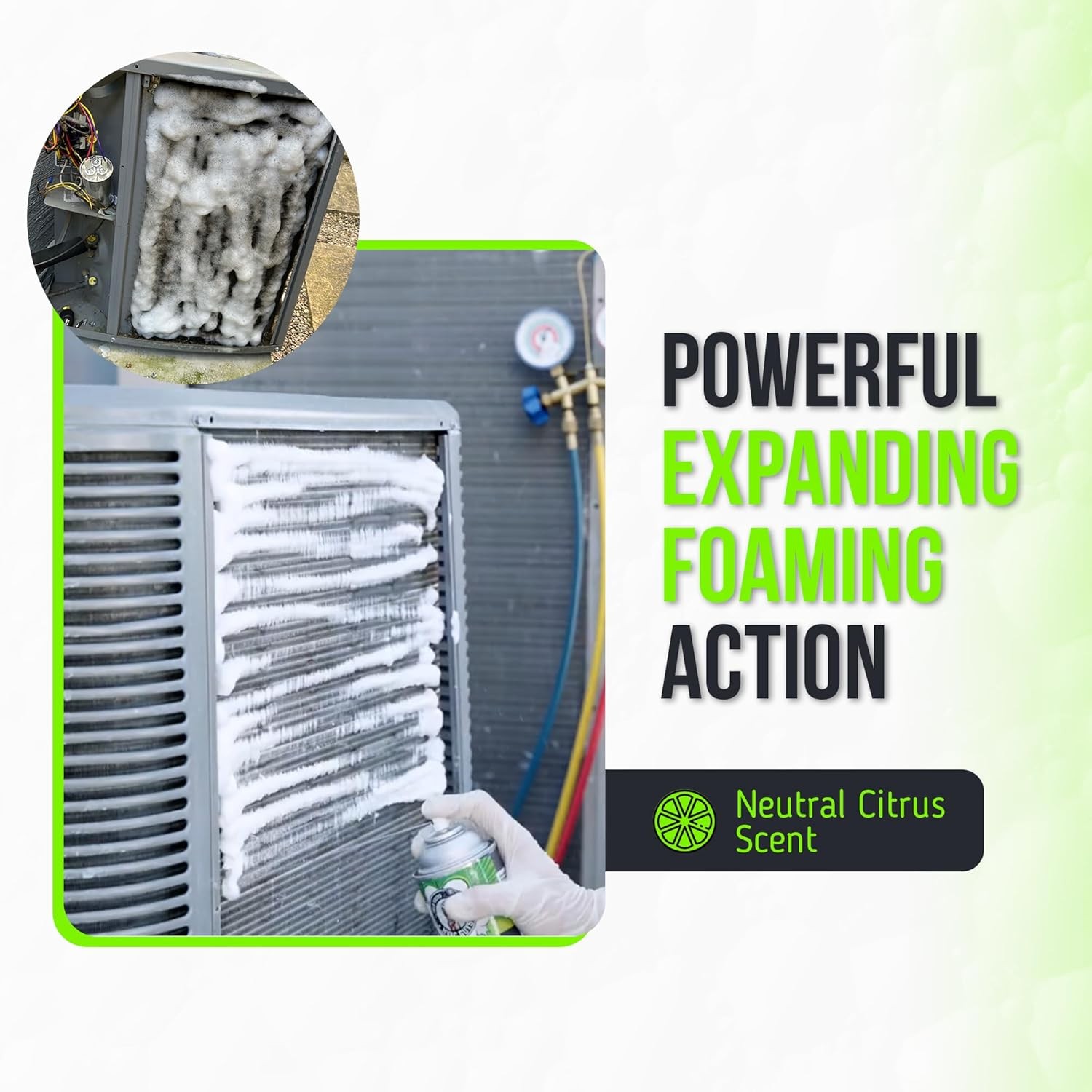 HVAC Coil Cleaner Foam Spray AC Coil Cleaning Foam Blaster Coil Cleaning Spray