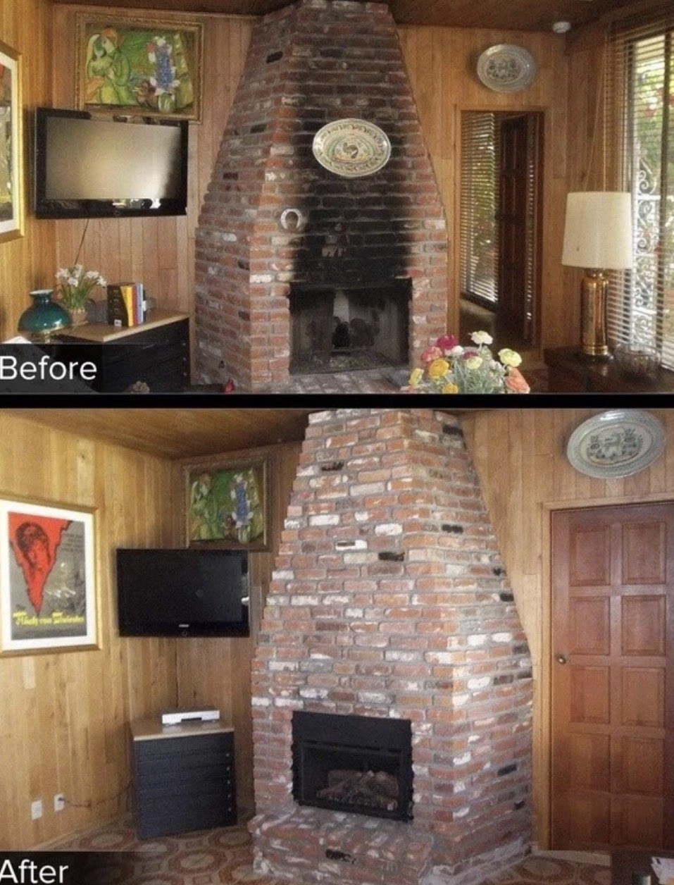 Non-Toxic Fireplace Soot Remover Easy Application No Scrubbing 0.5 Gallon